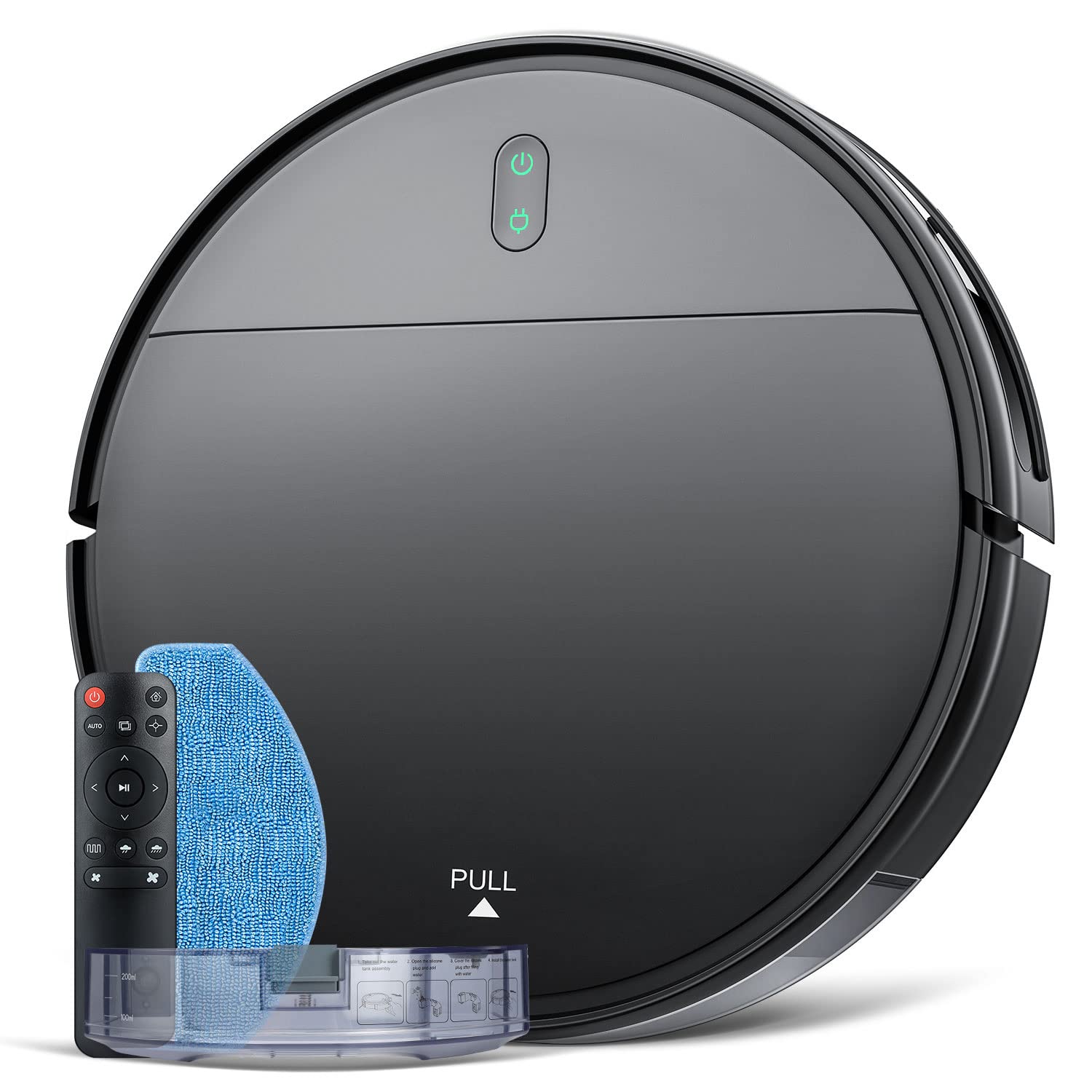 Smart Robot Vacuum and Mop Combo 2-in-1 with WiFi/App/Alexa Control, Self-Charging, Slim Design - Perfect for Hard Floors, Pet Hair & Carpets - Ideal for Home, Office & Pet Owners