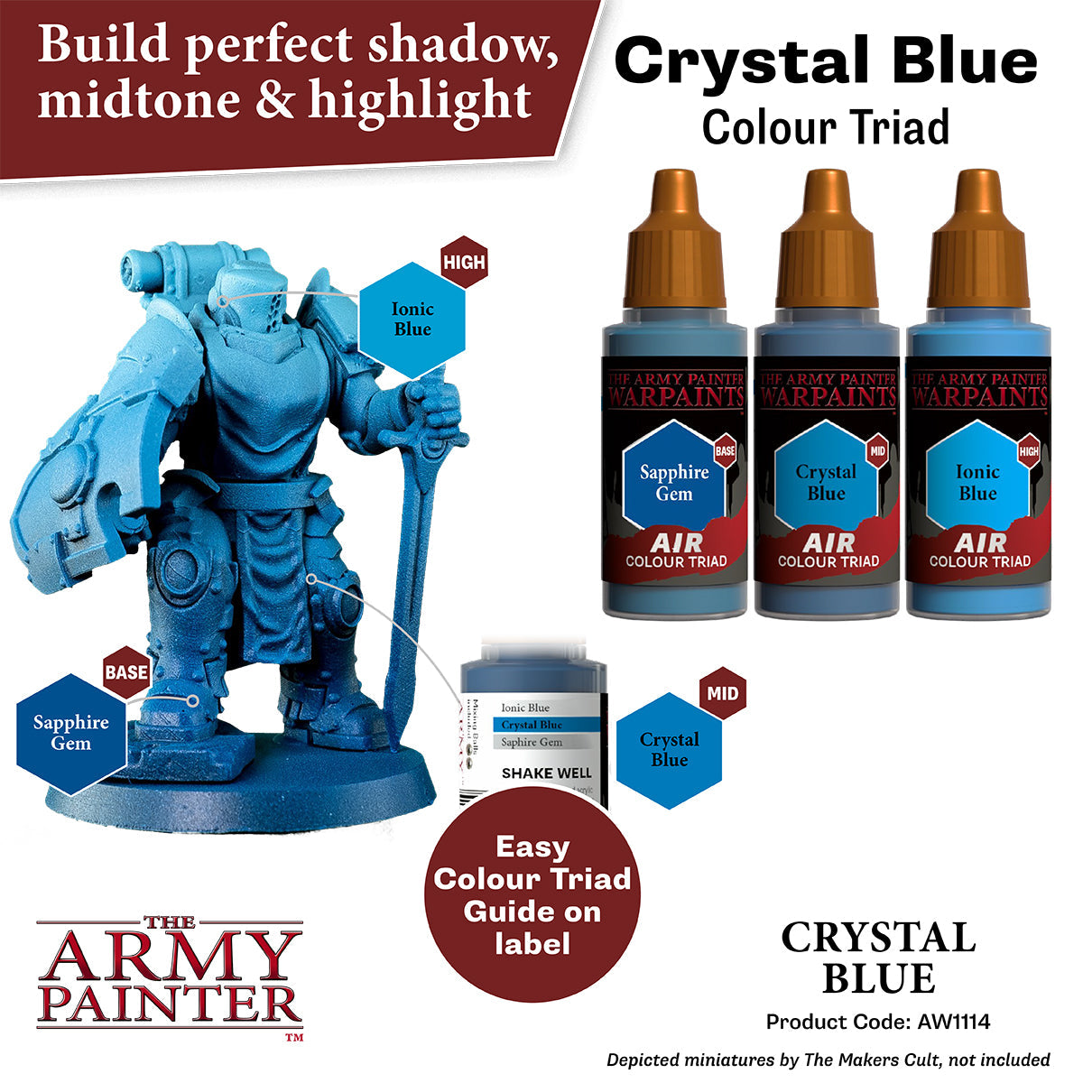 Warpaints Air: Crystal Blue - Premium Water-Based Face Paint for Halloween, Cosplay & Body Art - Safe, Vibrant & Long-Lasting Makeup for Kids & Adults