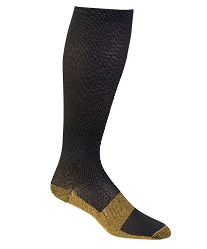 Compression Copper Socks for Men & Women - 2 Pairs Over The Calf Knee High Support Stockings for Pain, Swelling & Circulation Relief - Ideal for Travel, Work & Post-Workout Recovery