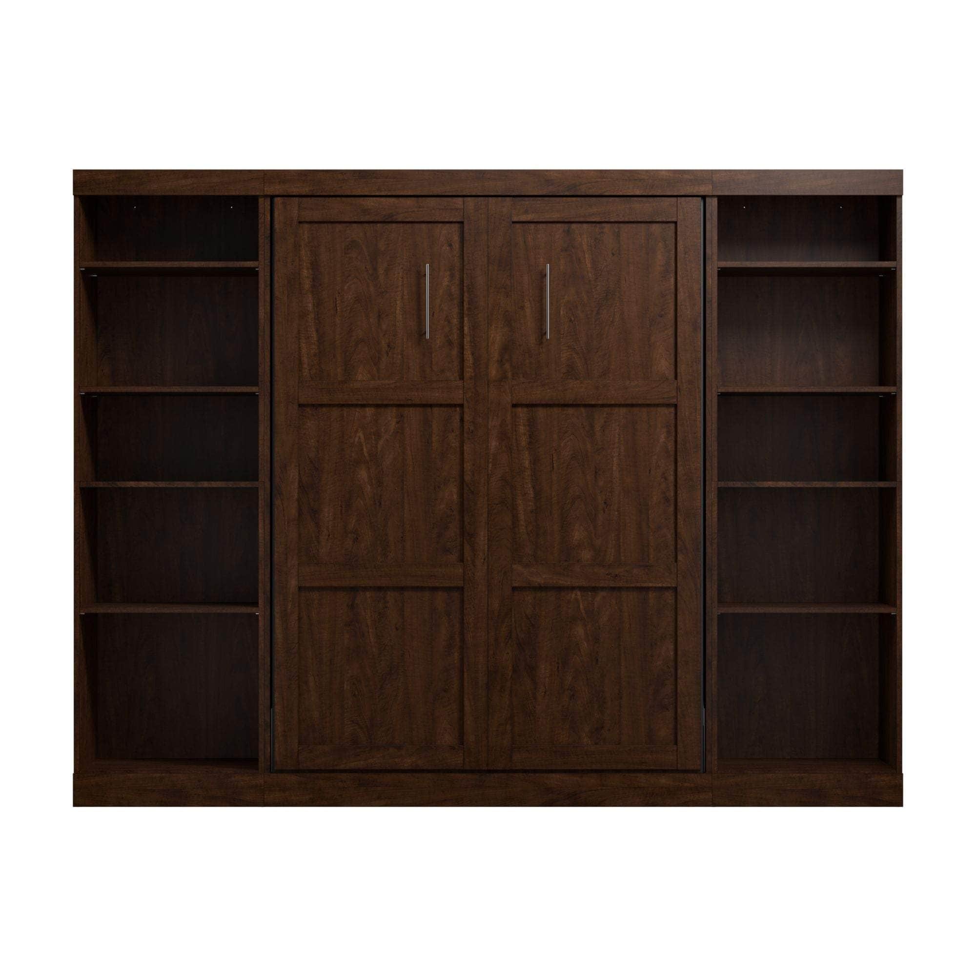 Space-Saving Full Murphy Bed with 2 Storage Units (109W) - 7 Color Options for Home, Office, or Guest Room Use