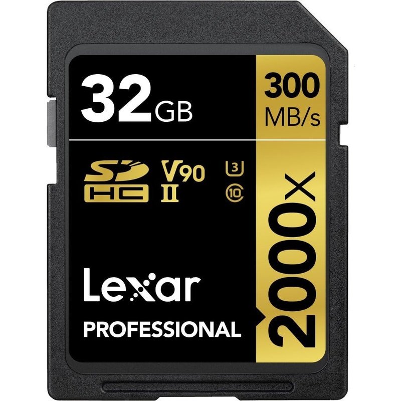 Lexar Pro SDXC Gold Series 2000X 32GB/64GB/128GB High-Speed Memory Card - Single or Multi Pack for DSLR, 4K Camera, Drone & Action Cameras