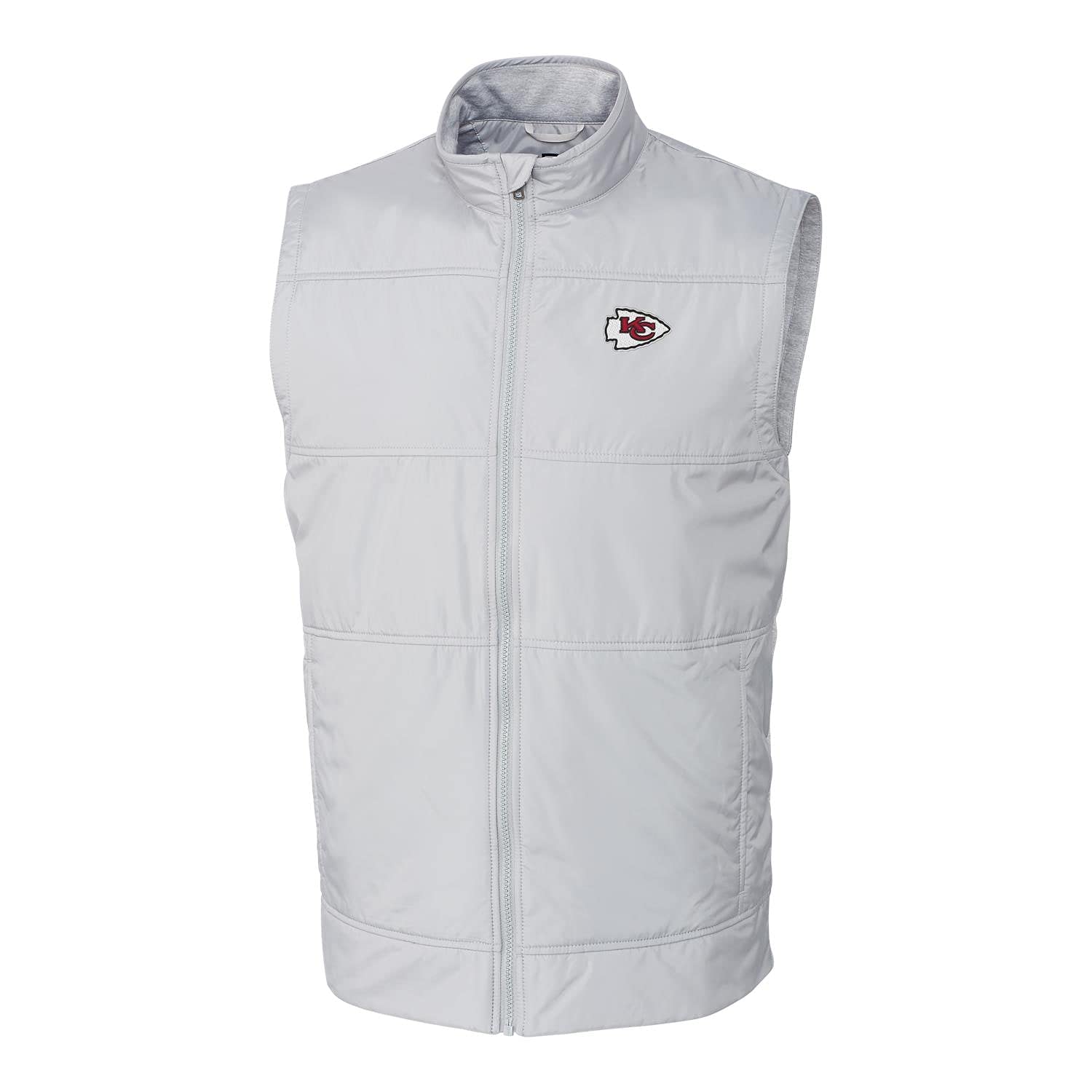 Cutter & Buck Men's NFL Big & Tall Stealth Full-Zip Vest - Lightweight Puffer Jacket for Football Fans, Outdoor Sports & Casual Wear