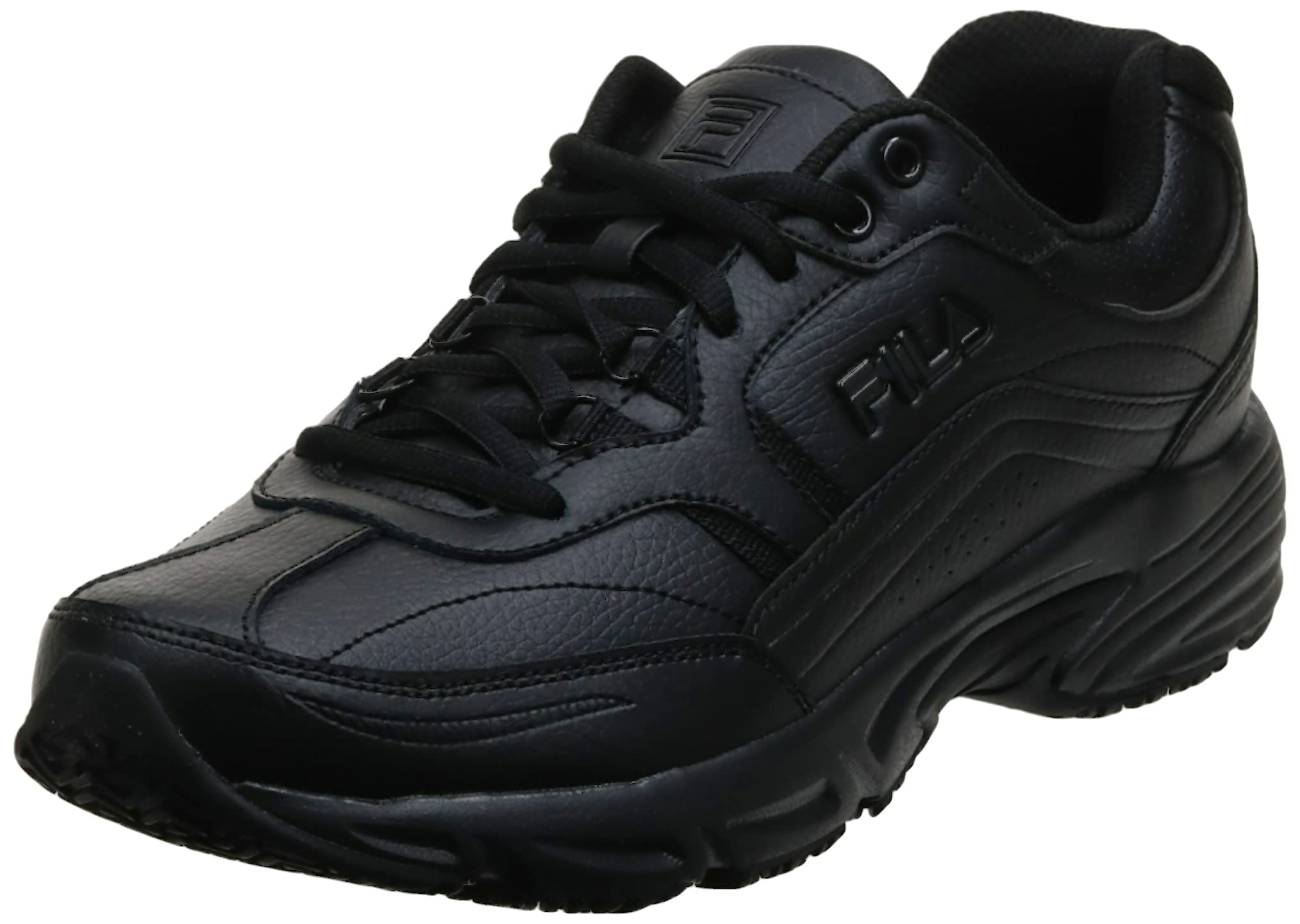 Fila Women's Memory Workshift Sr Shoes - Black/Black/Black Size 9.5 | Comfortable Work Shoes for Women | Perfect for Nurses, Teachers & Healthcare Professionals