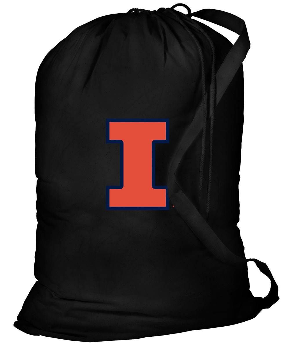 University of Illinois Laundry Bag - Illinois Illini Clothes Hamper for College Dorm, Gym & Travel - Washable Mesh Laundry Storage Organizer