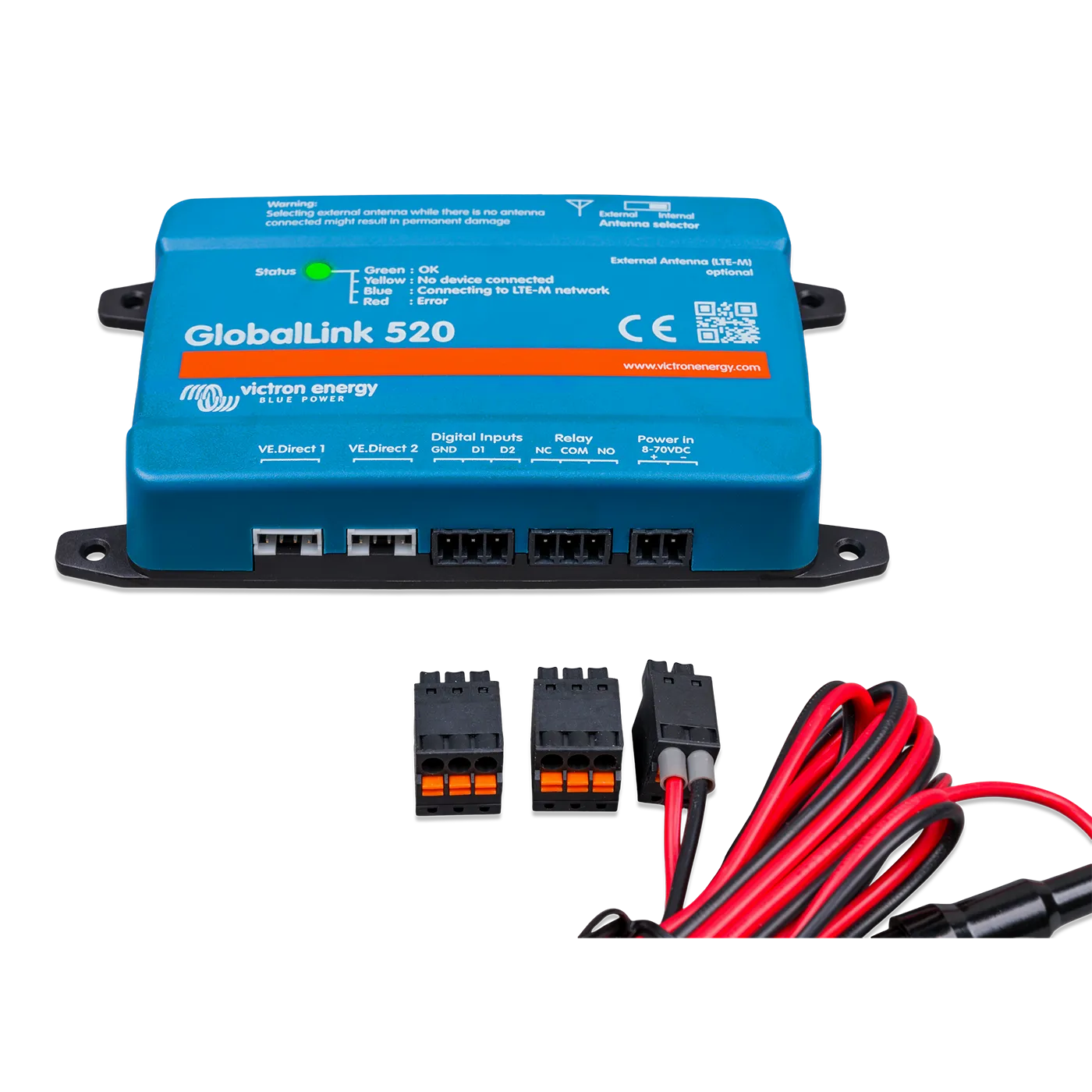 Victron GlobalLink 520 - Smart Solar Charge Controller & Remote Monitoring System for RVs, Boats, Off-Grid Power - Track Energy Usage via Bluetooth & WiFi