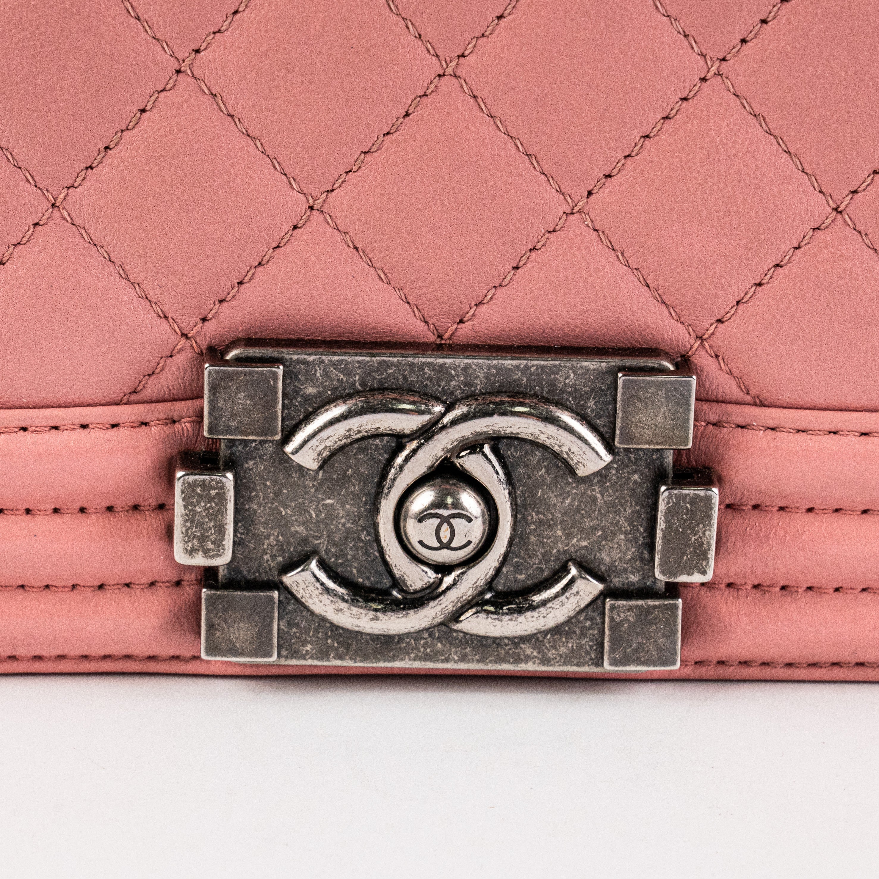 Chanel Small Lambskin Boy Bag in Pink - Luxury Crossbody Handbag for Women | Perfect for Date Night, Parties & Everyday Elegance