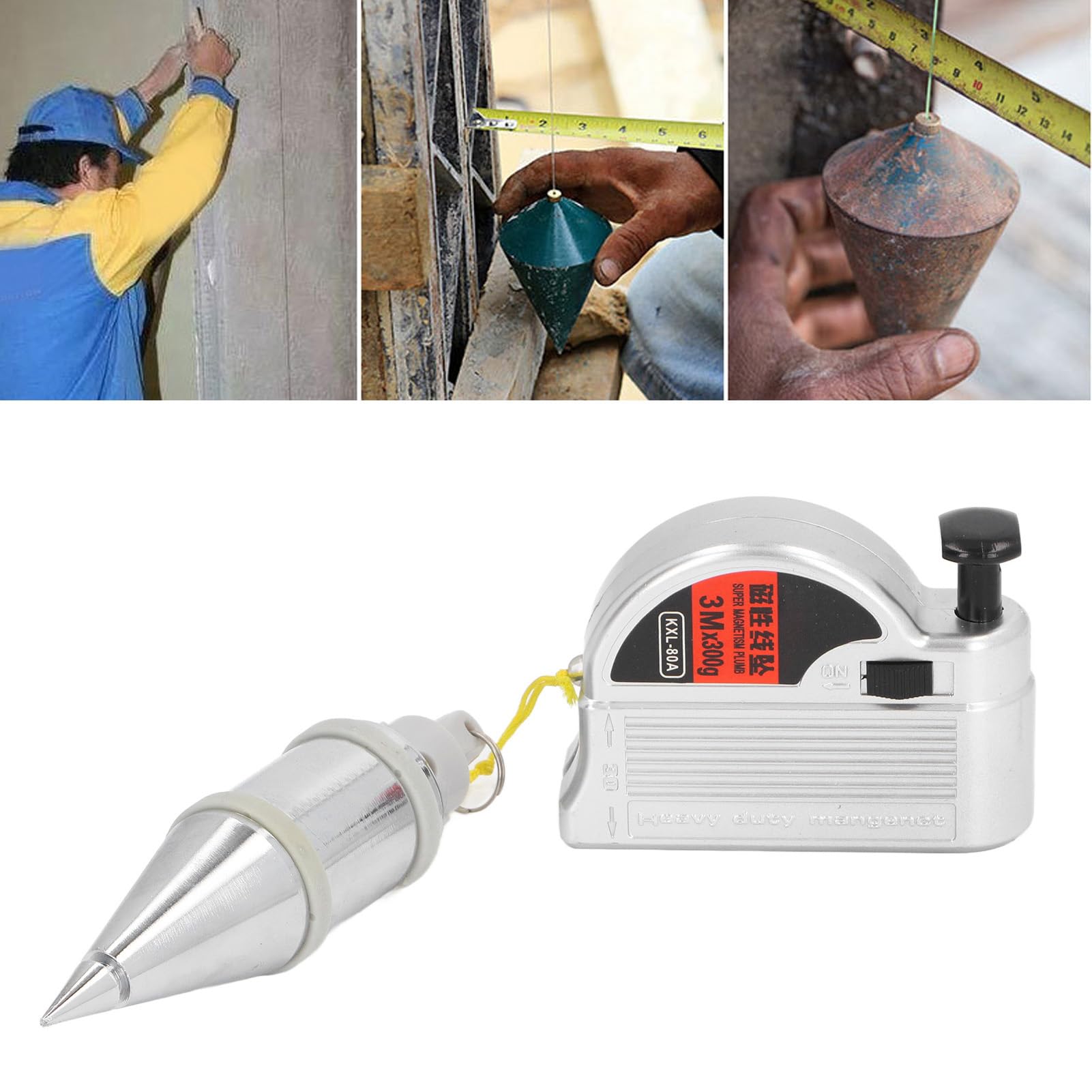 Premium Magnetic Plumb Bob - High-Quality Alloy Steel Wire Hammer for Accurate Vertical Measurement | Automatic Hanging Drop Tool for Construction, Carpentry & Home Decoration Projects | Perfect for Wall Alignment, Framing & DIY Renovations