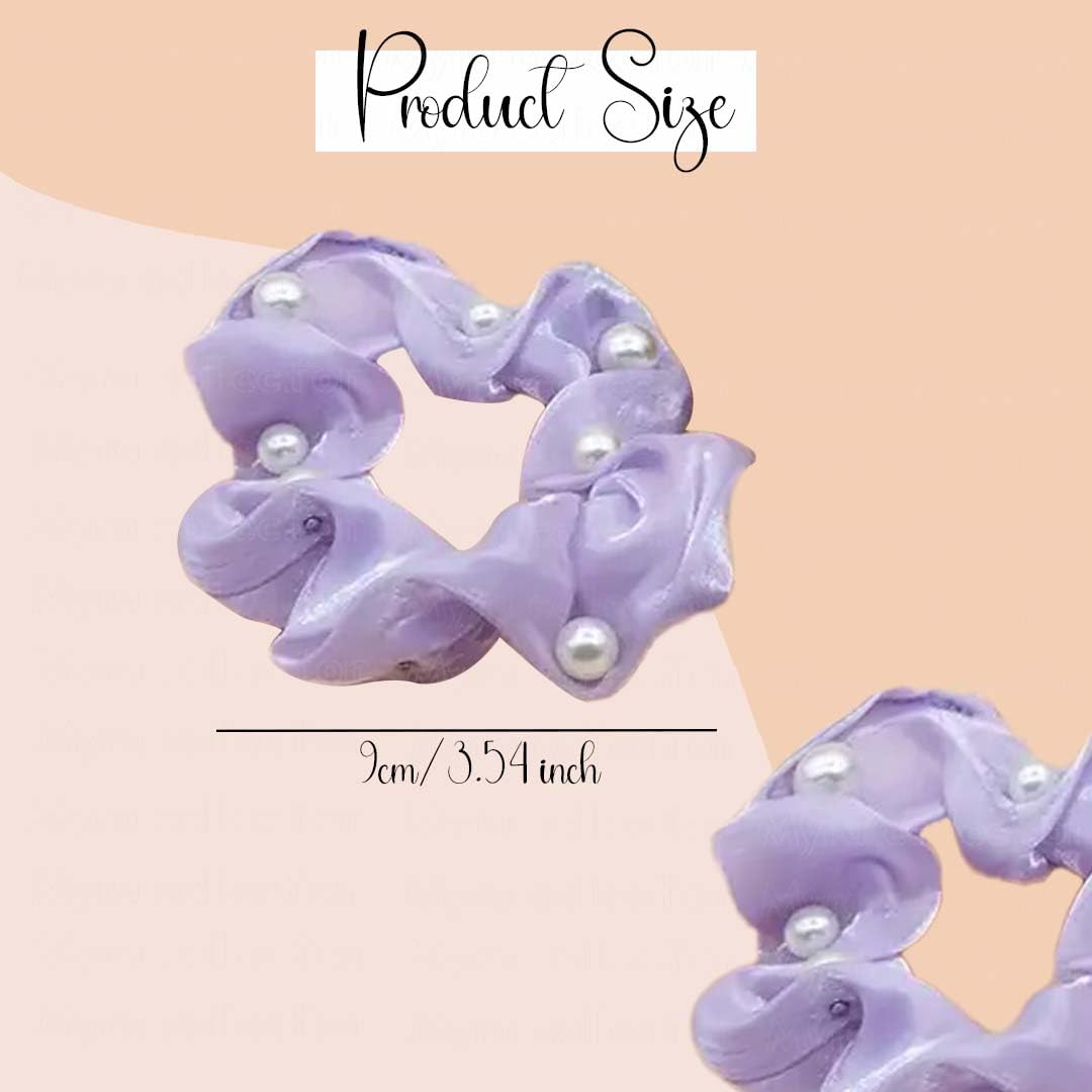Myra Collection 5-Piece Pearl Hair Ties Scrunchies - Durable & Elegant Hair Accessories for Women and Girls | Perfect for School, Work, Parties and Everyday Use