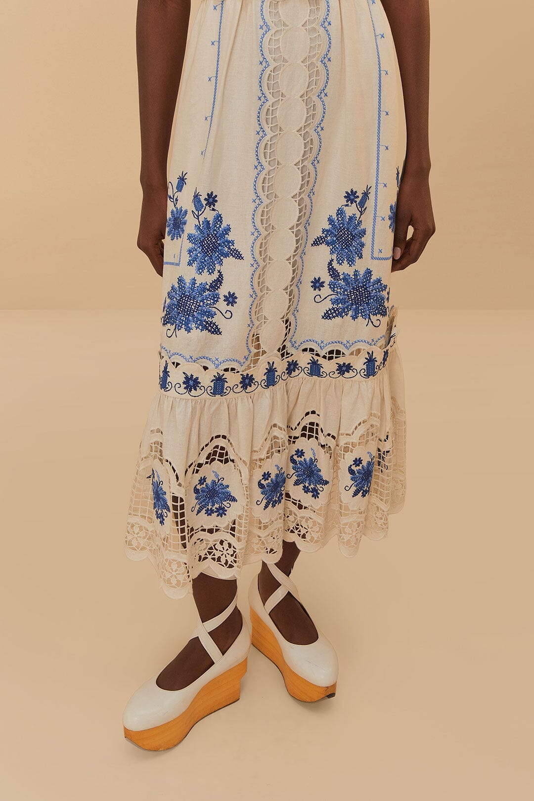 Farm Rio Richelieu Sunflower Midi Dress - Floral Summer Dress for Women, Boho Chic Beach Dress with Sunflower Print - Perfect for Vacations, Beach Parties & Summer Outings