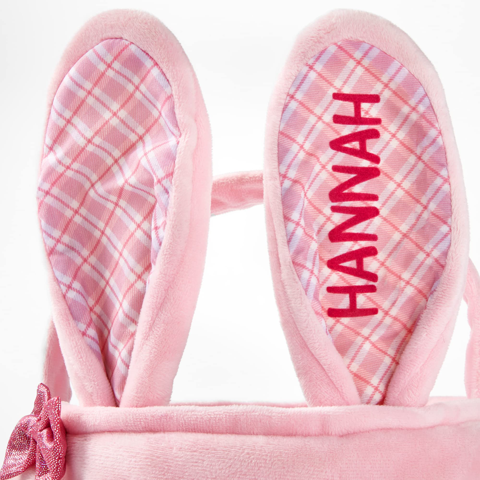 Personalized Easter Basket for Kids - Custom Name Plush Bunny Basket with Fillable Design - Easter Gift for Boys & Girls - Perfect for Easter Egg Hunts, Party Favors & Holiday Decorations