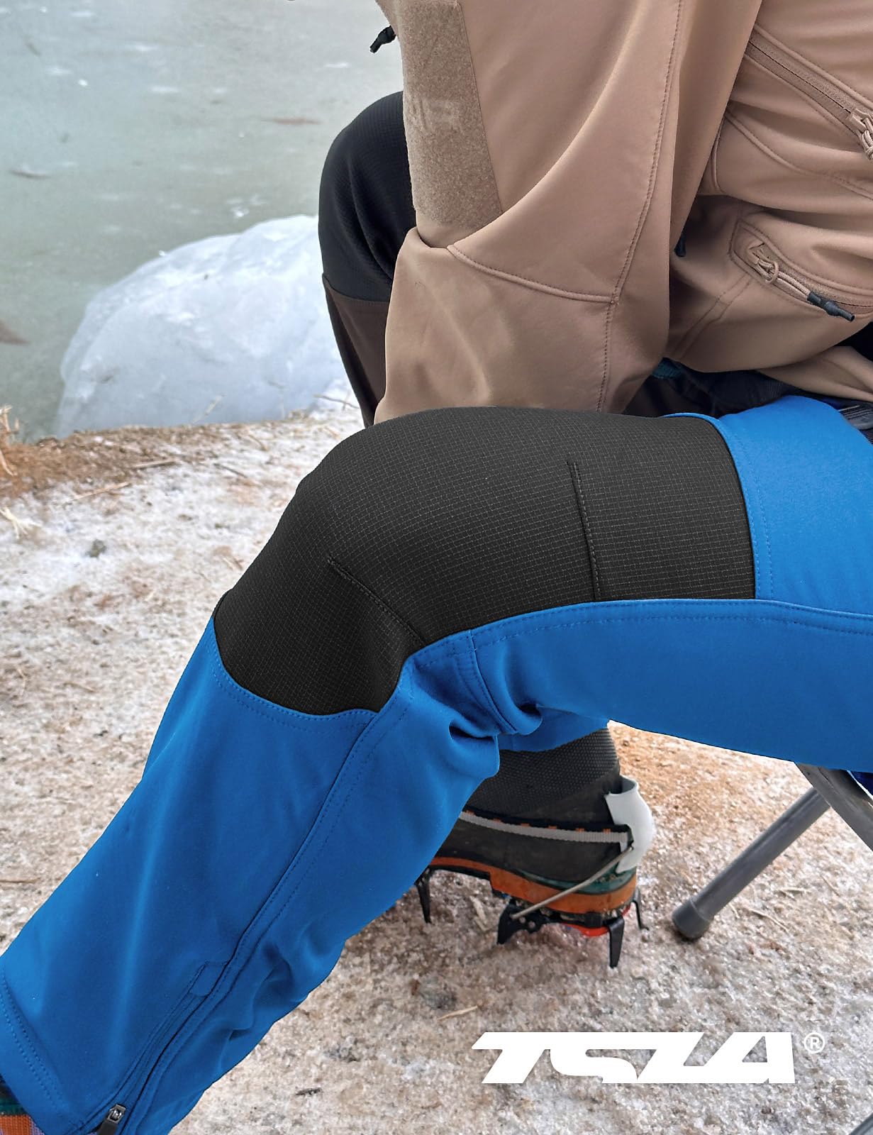 TSLA Men's Waterproof Softshell Snow Ski & Snowboard Pants - Fleece Lined Winter Cargo Pants for Hiking, Outdoor Work & Cold Weather Activities | Windproof, Comfortable & Durable for Skiing, Snowboarding & Winter Sports