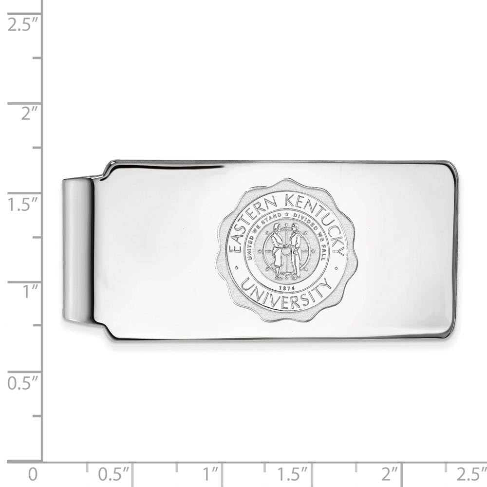 14KW Gold Plated Eastern Kentucky University Money Clip - Engraved EKU Crest for Alumni Gifts, Graduation Presents & Wallet Accessories