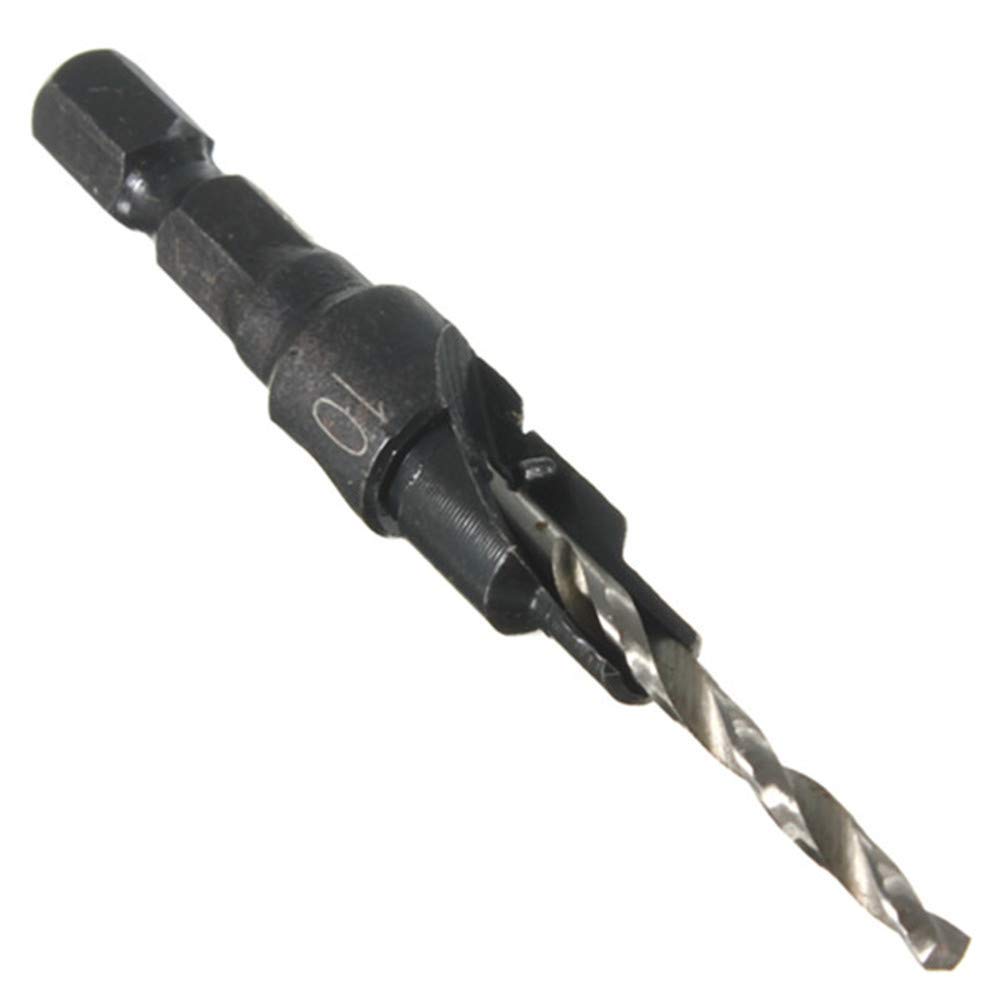 5PCS HSS Countersink Drill Bit Set - Hex Shank Woodworking Screw Reamer Tools for Metal, Wood & Plastic - Perfect for DIY Projects & Professional Use