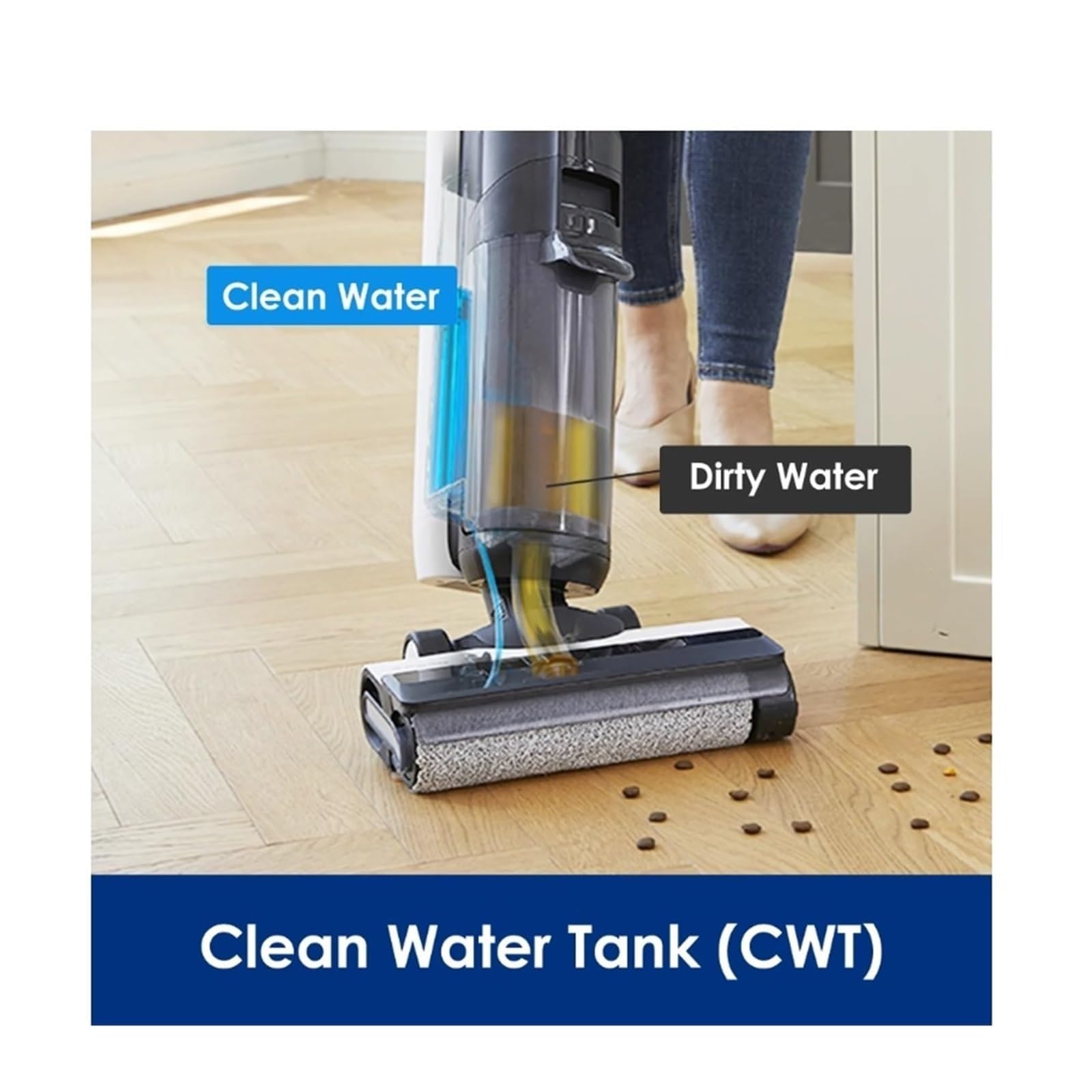 TINECO Floor ONE S5/S5 PRO Compatible Replacement Clean Water Tank (CWT) - Wet Dry Vacuum Cleaner Accessories for Handheld & Robotic Vacuums - Perfect for Hardwood Floors & Pet Hair Cleaning