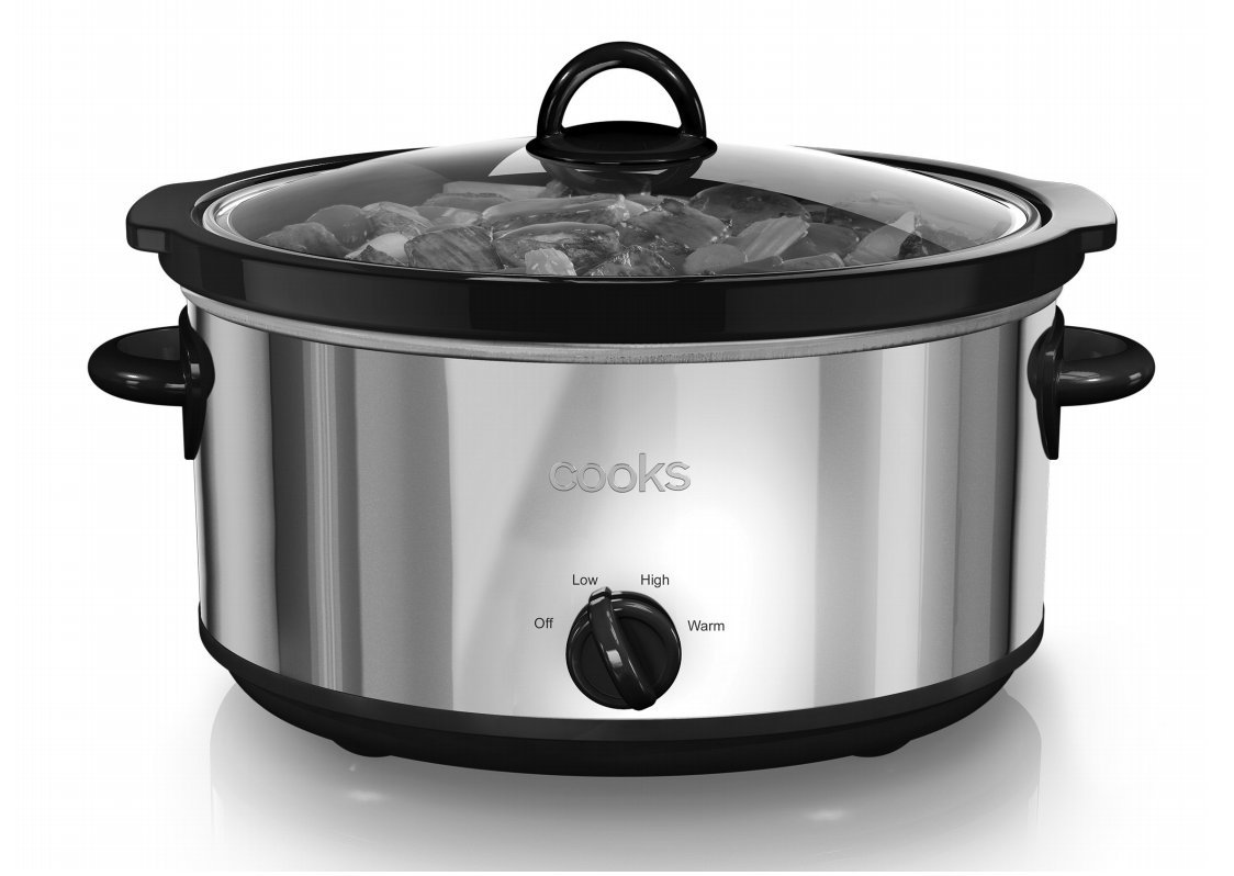 JCP Home 6-Quart Stainless Steel Slow Cooker - Programmable Digital Crock Pot for Soups, Stews & Family Meals | Perfect for Busy Weeknights & Holiday Gatherings