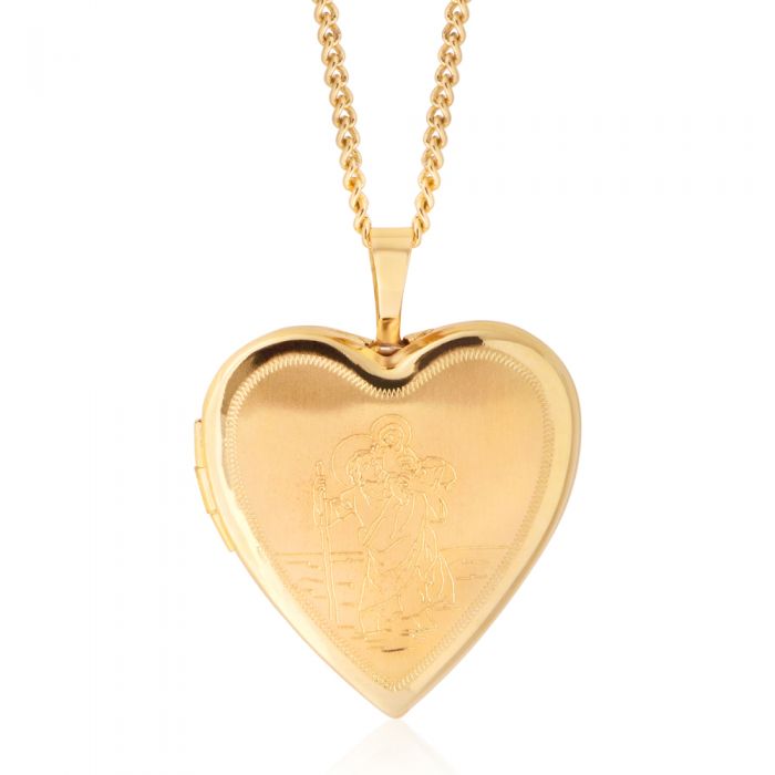 9ct Yellow Gold 20mm Heart Locket Pendant Necklace for Women - Elegant Jewelry Gift for Valentine's Day, Anniversary & Special Occasions