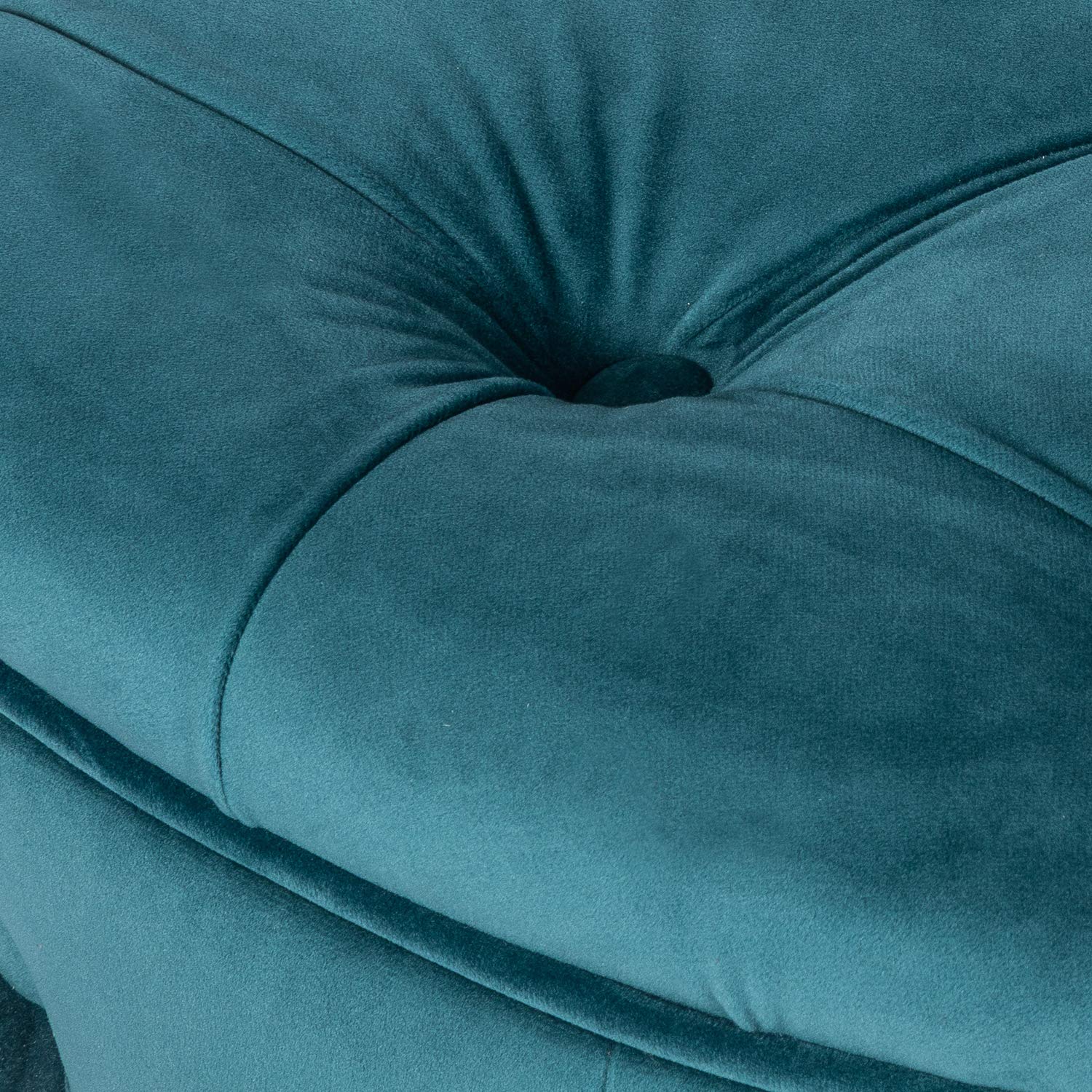 Homebeez 28 Inch Velvet Round Storage Ottoman with Button Tufted Design - Multi-Functional Footrest Stool, Bench & Coffee Table for Living Room, Bedroom or Nursery (Dark Teal) | Perfect for Extra Seating, Storage & Home Decor