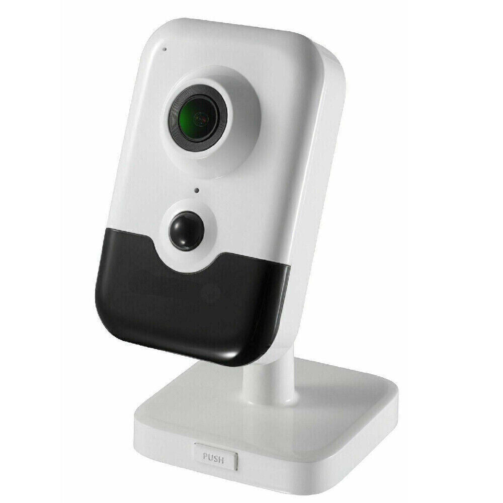 Hikvision DS-2CD2443G2-IW 2.8mm Cube Security Camera - 4MP HD, Built-in Microphone, WiFi, Micro SD Slot, White - Indoor/Outdoor Home & Business Surveillance