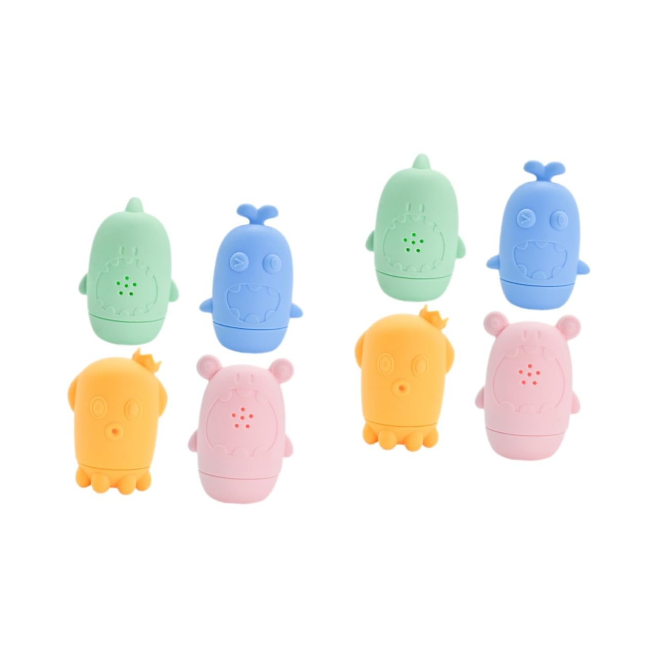 Totority 8-Piece Bath Toys Set for Kids - Fun Floating Rubber Duck & Animal Bathtub Toys - Perfect for Toddler Bath Time, Sensory Play & Pool Parties