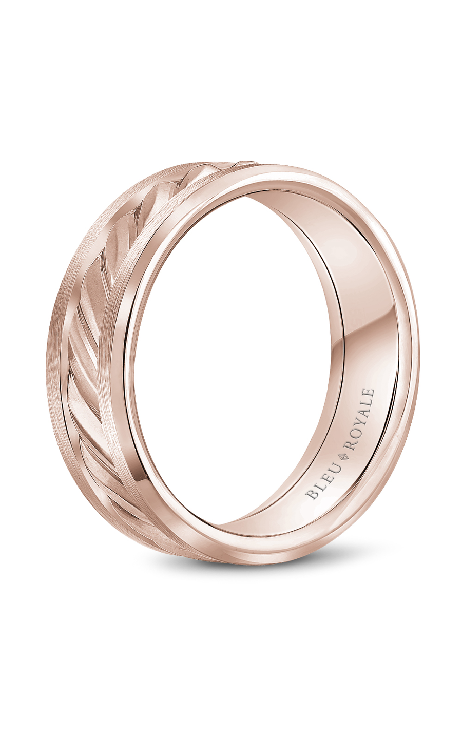 Bleu Royale Men's Wedding Band RYL 060R75 - 14K Gold Plated Tungsten Ring for Grooms & Brides - Perfect for Weddings, Anniversaries & Special Occasions