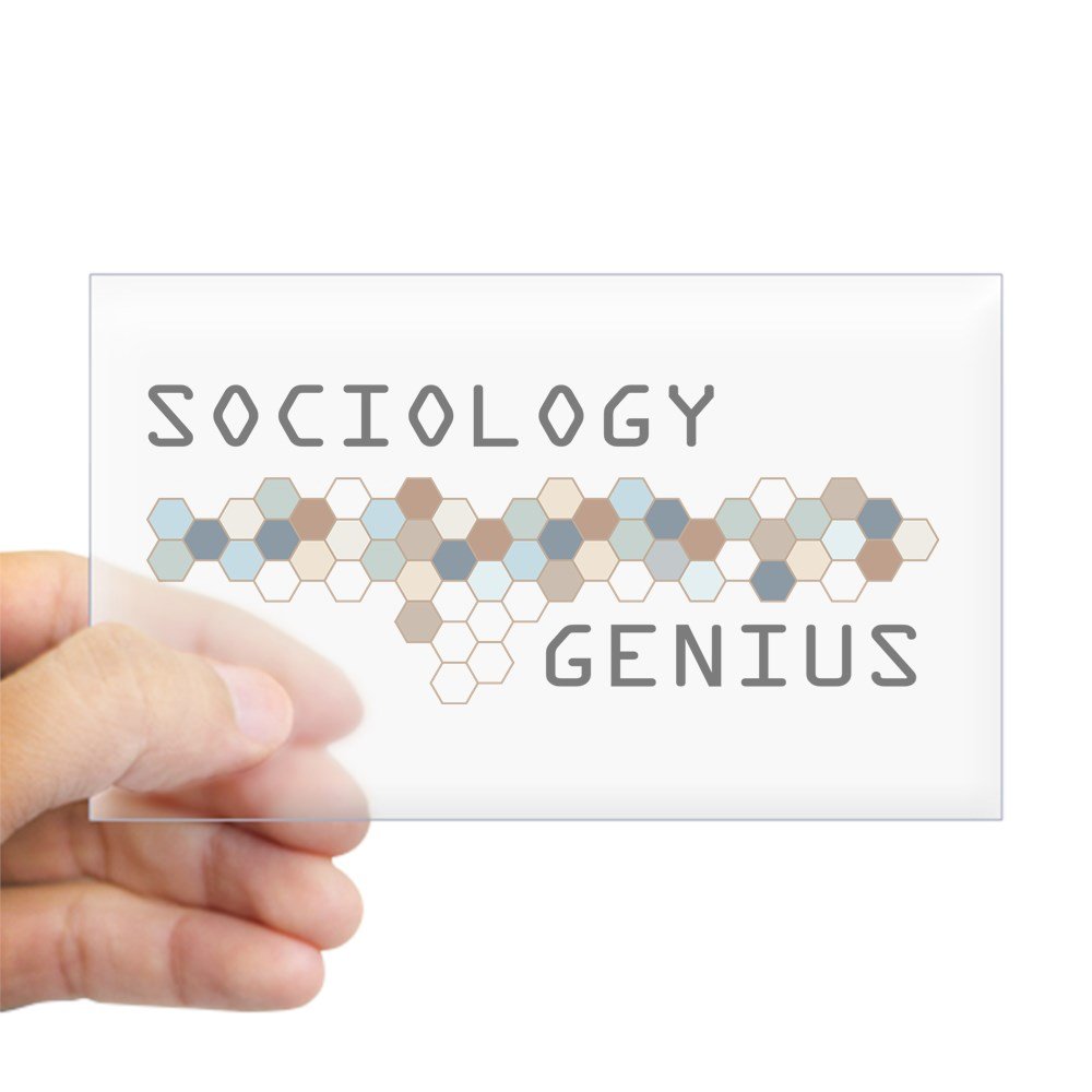 Sociology Genius Rectangle Sticker - Premium Bumper Sticker & Car Decal for Cars, Laptops, Notebooks - Perfect for Students, Teachers & Sociology Enthusiasts