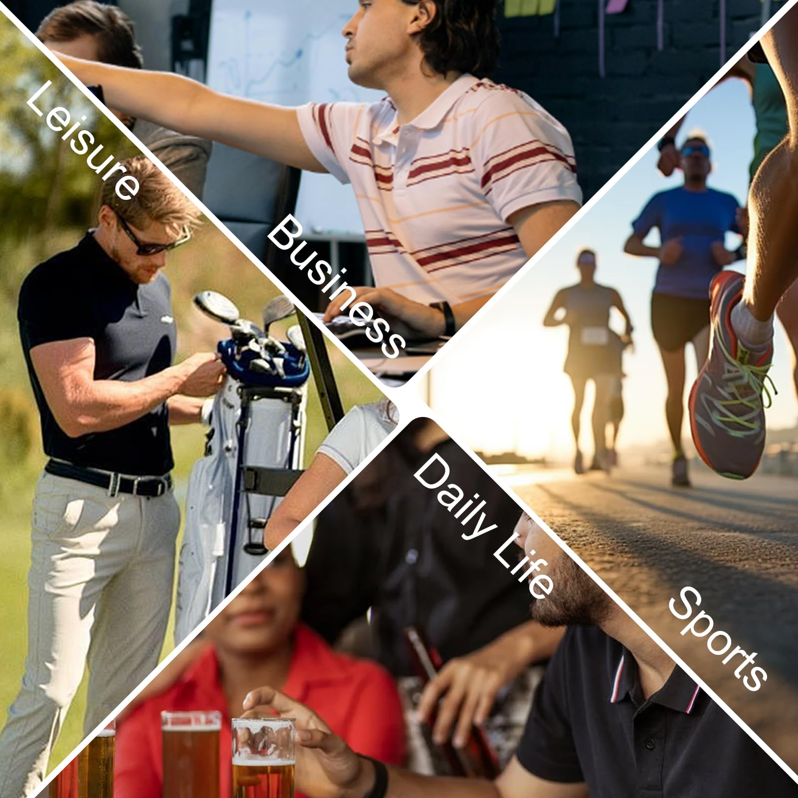 Men's Slim Fit Polo Shirts - Short Sleeve Casual Collar Shirt for Summer, Golf, Office & Everyday Wear