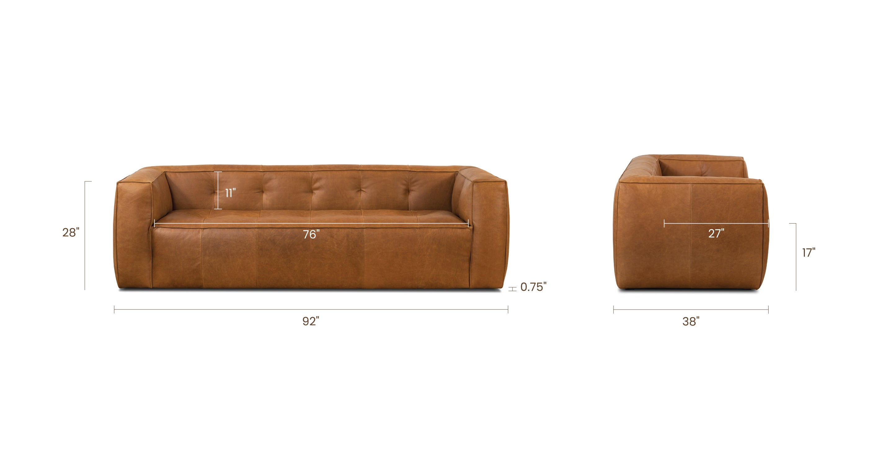 Modern Capa Sofa - Comfortable 3-Seater Couch for Living Room, Lounge & Office - Soft Fabric Upholstery with Sturdy Wooden Frame - Perfect for Relaxing, Entertaining & Small Spaces