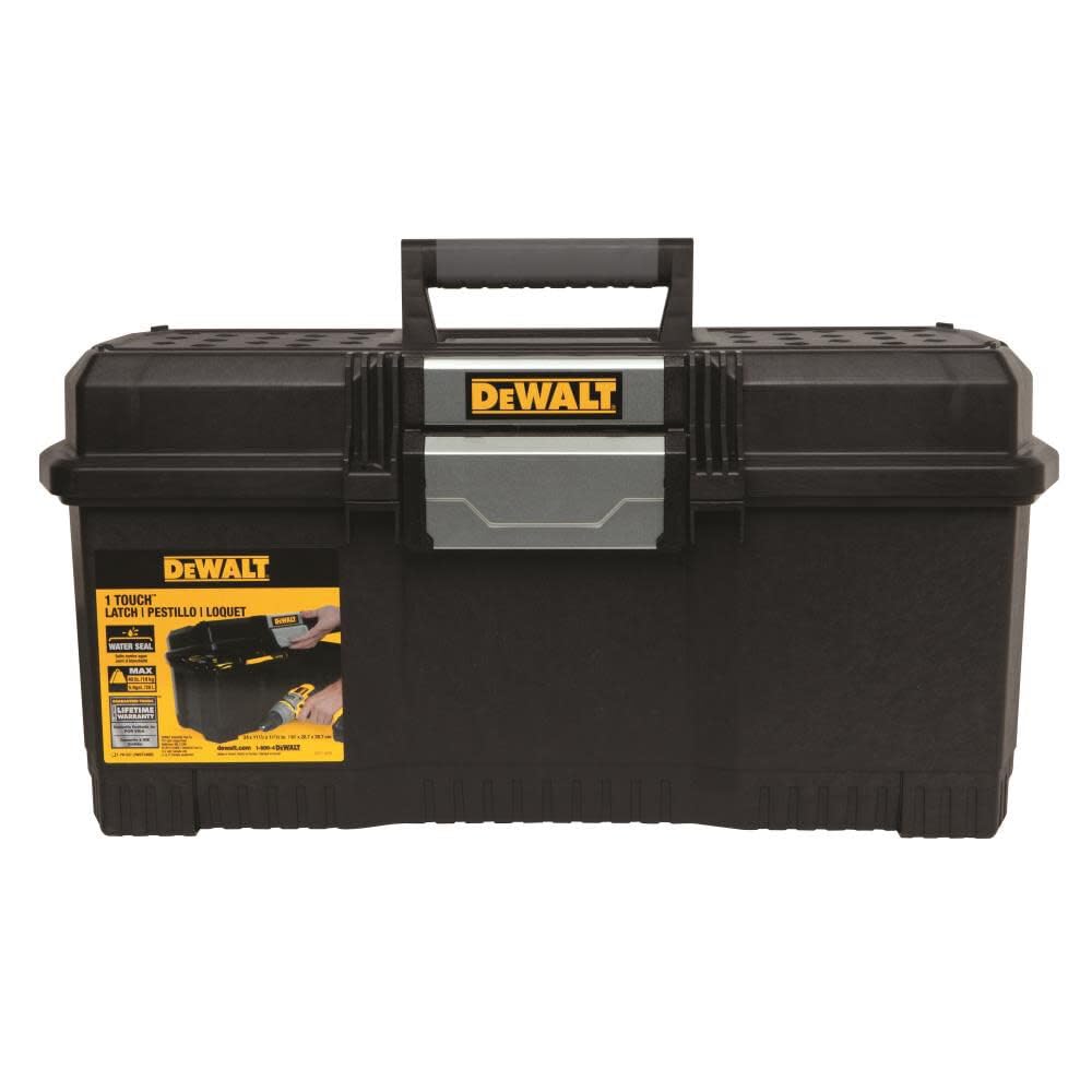 DEWALT 24-Inch One Touch Tool Box (DWST24082) - Heavy Duty Storage for Tools & Equipment, Perfect for Job Sites, Workshops & DIY Projects