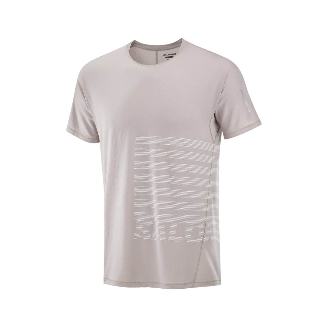 Salomon Men's Aero SS Tee GFX - Lightweight Quick-Dry Performance T-Shirt for Running & Outdoor Activities (LC2694500) - Perfect for Hiking, Gym Workouts & Summer Adventures