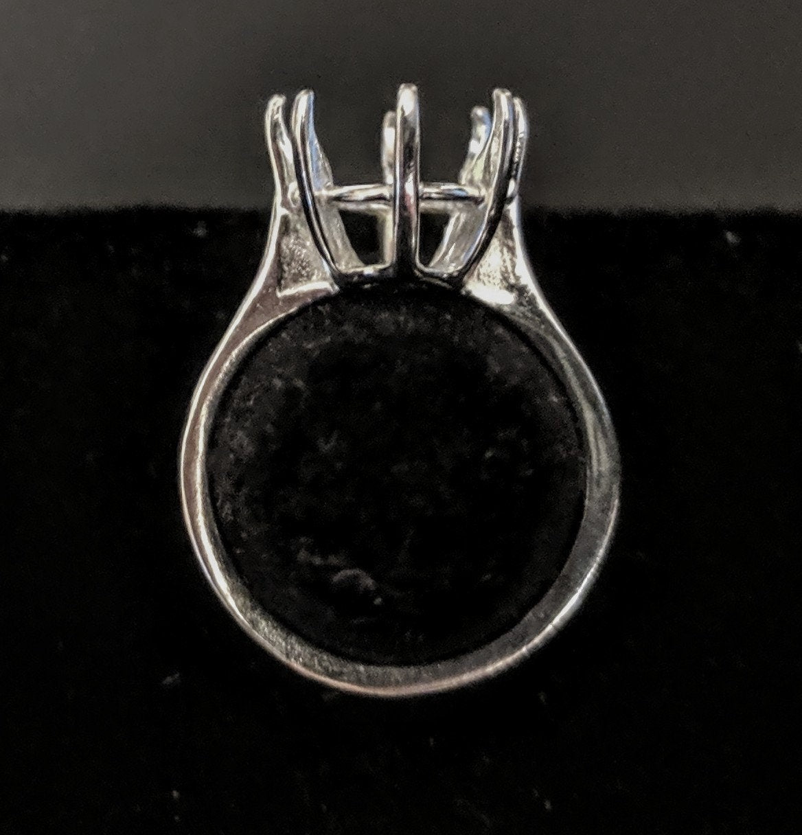 10x8mm & 20x15mm Oval Deep Cut Ring Shank Setting - Solid Sterling Silver or 14K White/Yellow Gold - Size 7 (163601/143601) - Perfect for Engagement Rings, Wedding Bands & Jewelry Making