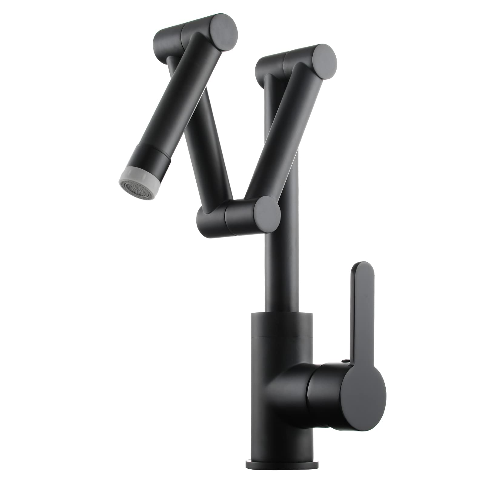 High-Quality Black Pot Filler Faucet - Brass Single Handle Deck Mount Kitchen Faucet with 2-Function Spout (Model BB1231A) - Perfect for Stovetop Water Filling & Large Pot Washing