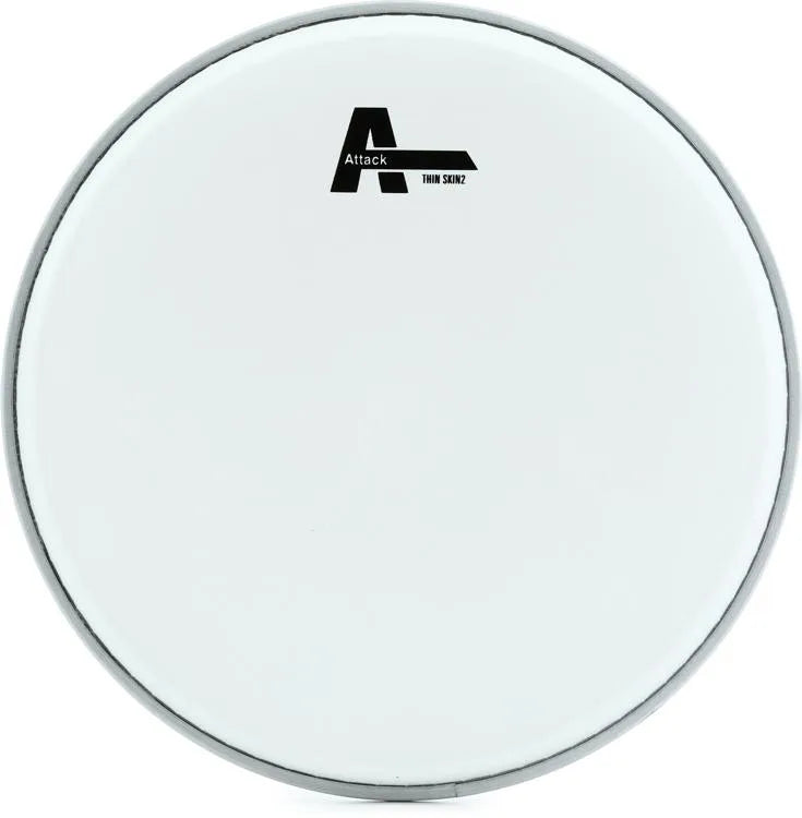 Attack 10 Thin Skin 2 Coated Drumhead - Premium Snare Drum Head for Jazz, Studio Recording & Live Performance - Perfect for Drummers Seeking Warm, Controlled Tone