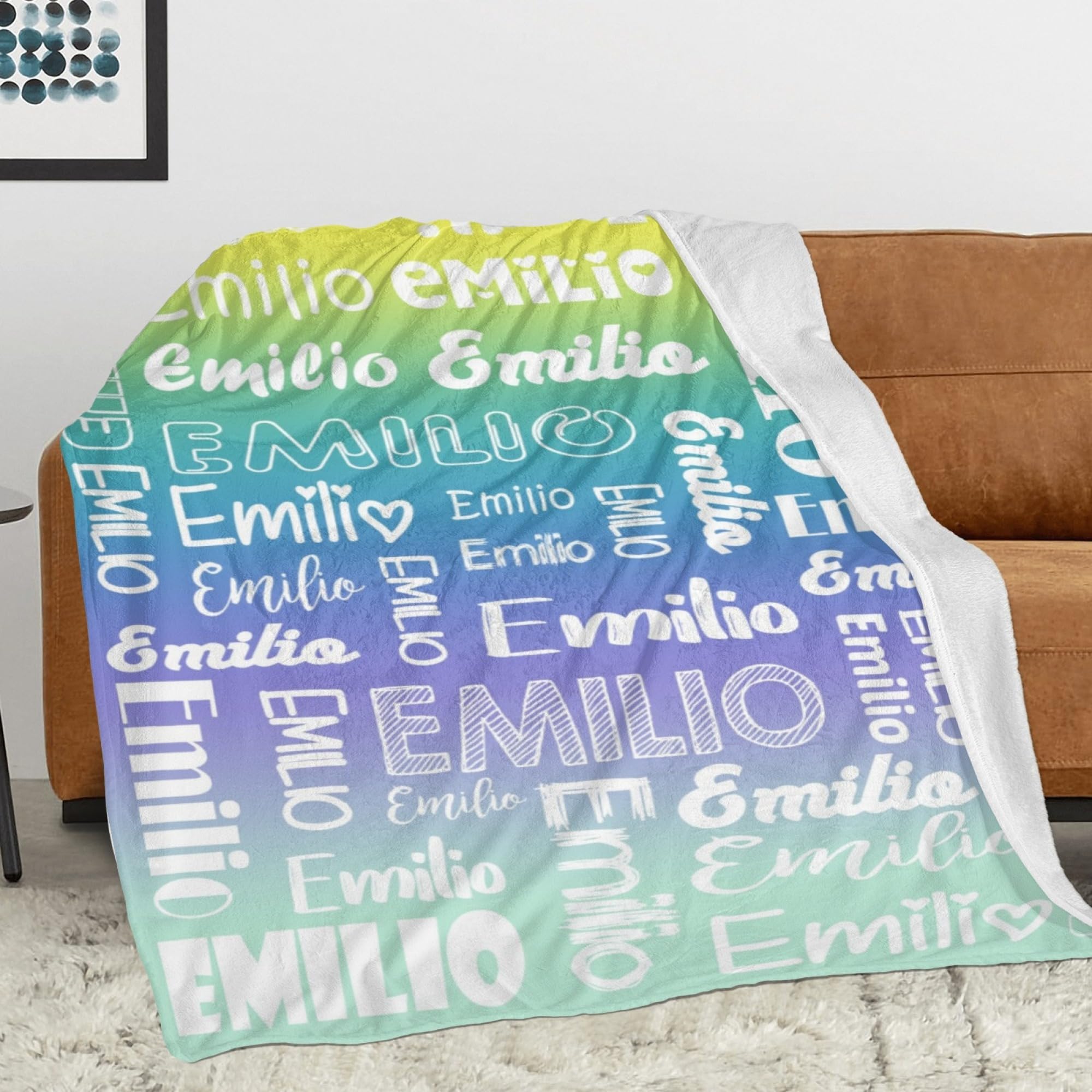 Personalized Flannel Throw Blanket for Adults & Kids - Custom Name Blanket for Birthday, Christmas Gifts - Cozy Home Decor, Bedroom, Couch & Travel Companion