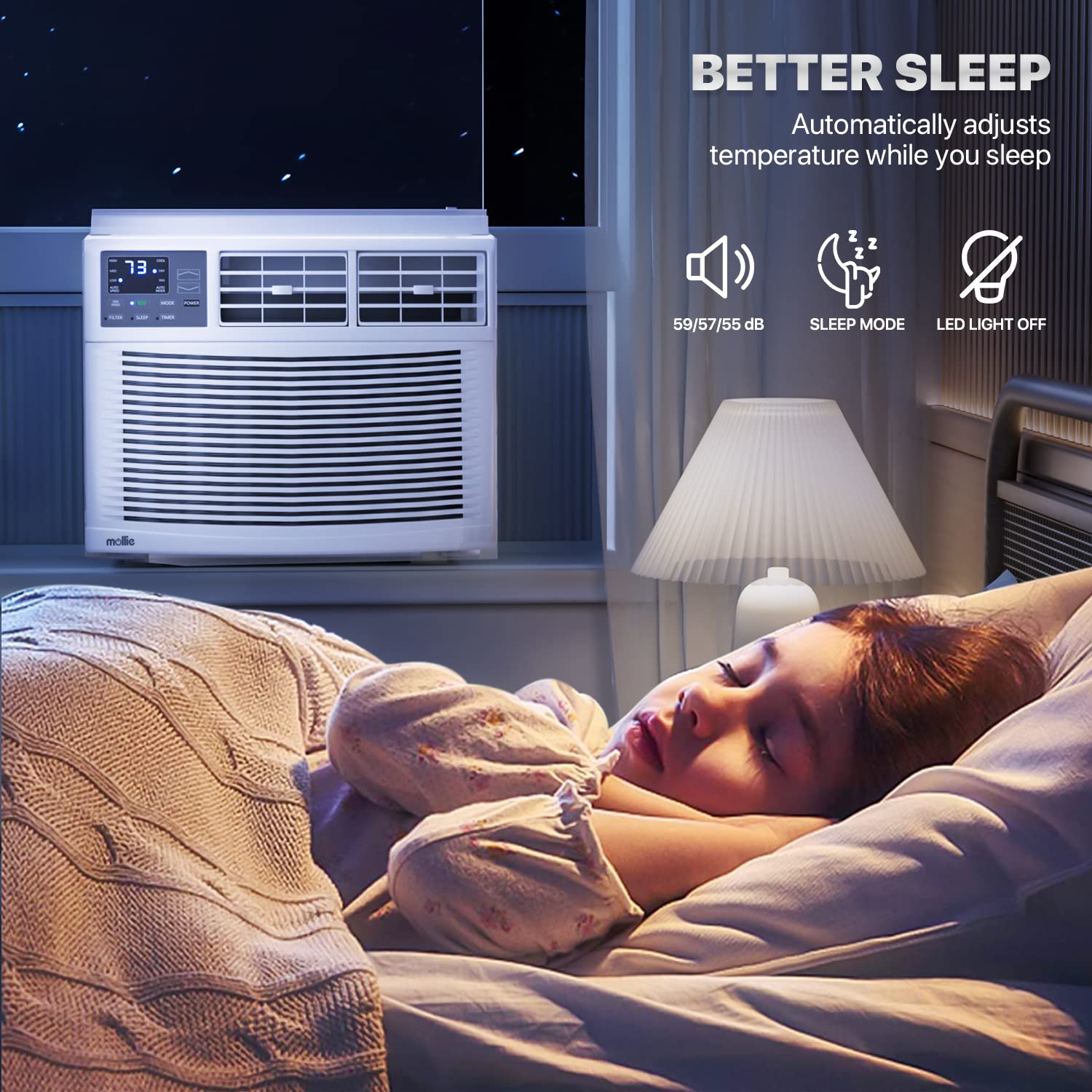 12000 BTU Window Air Conditioner - Powerful Cooling for Rooms Up to 450 Sq.Ft | 3-Speed Modes, Programmable Timer | Perfect for Bedrooms, Living Rooms & Home Offices