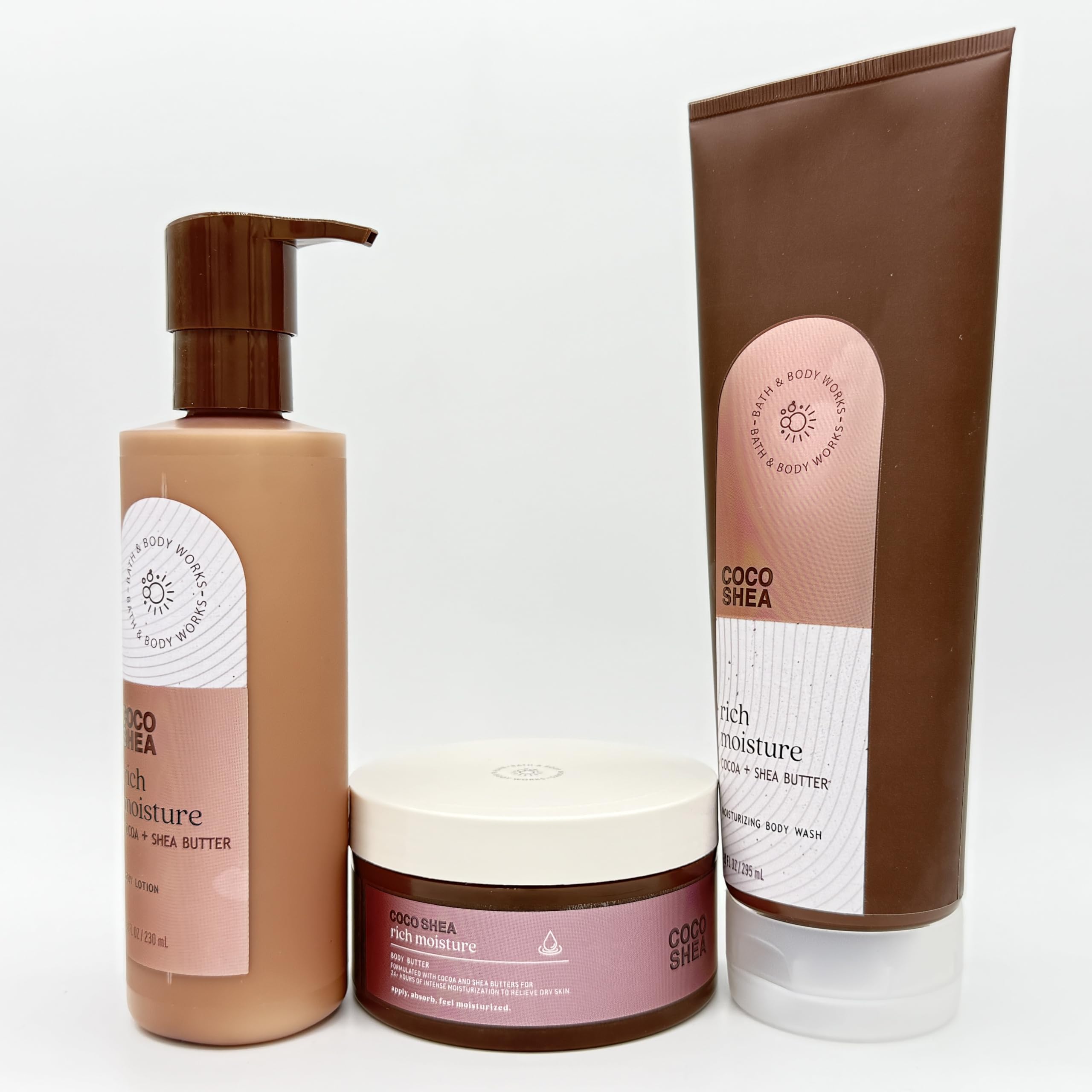 Organic Coco Shea Bath & Body Gift Set - 3-Piece Moisturizing Bundle with Body Lotion, Body Butter & Hydrating Body Wash | Perfect for Dry Skin Care & Spa Day at Home