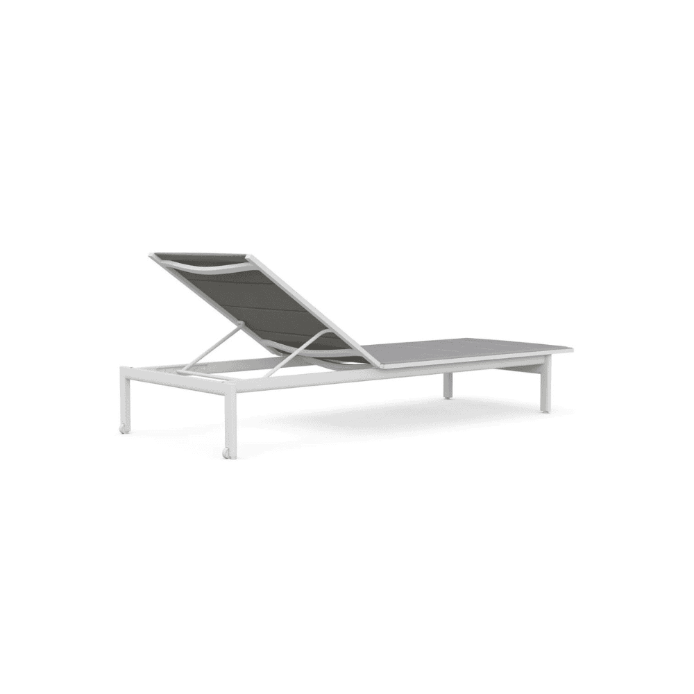Amalfi Aluminum Stackable Chaise Lounge Chair Set of 2 - Outdoor Patio Furniture for Poolside, Beach, Garden & Backyard Relaxation