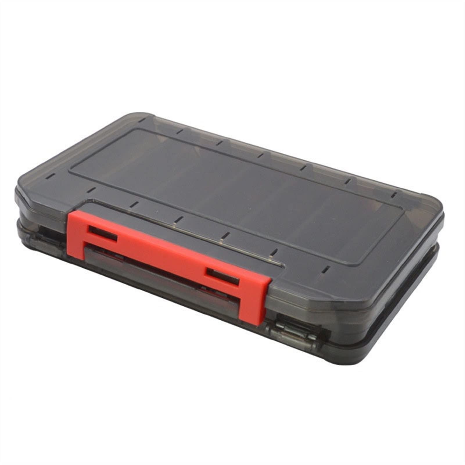 Wangpeng 1Pcs Double-Sided Plastic Fishing Tackle Storage Box - Multifunctional Lure Hook Accessories Organizer for Fishing Gear (Red) - Perfect for Boat, Shore & Ice Fishing Trips