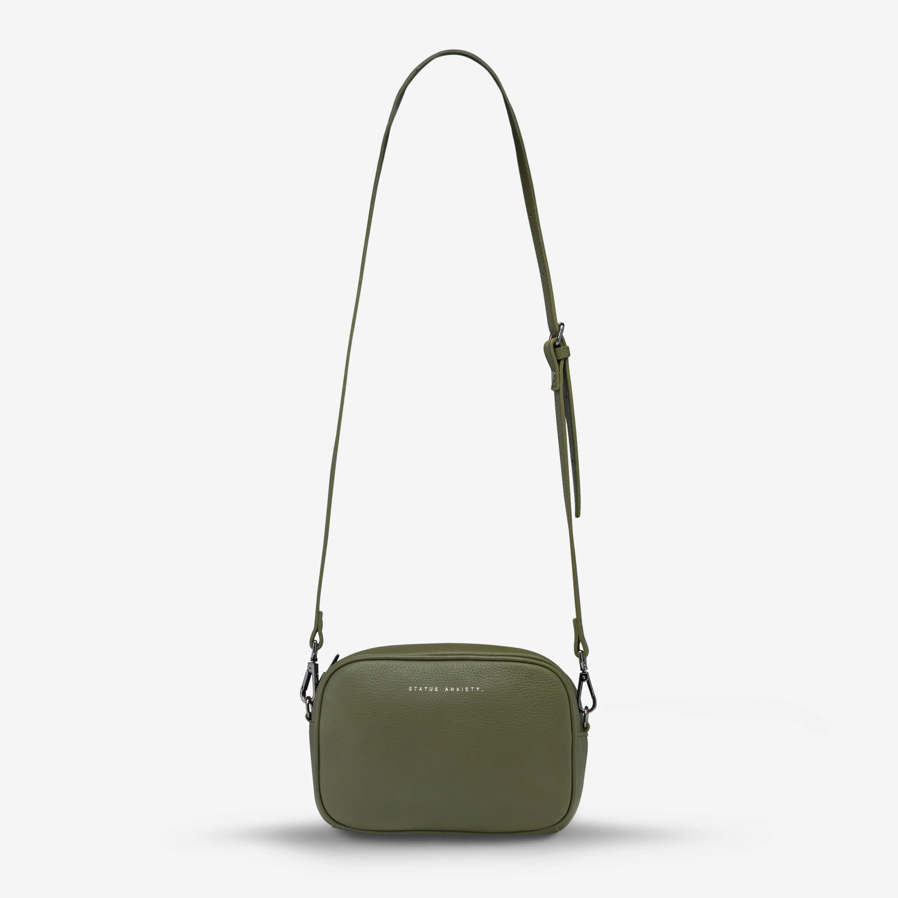 Status Anxiety Plunder Bag in Khaki - Stylish Crossbody Purse for Women, Perfect for Travel, Work & Everyday Use