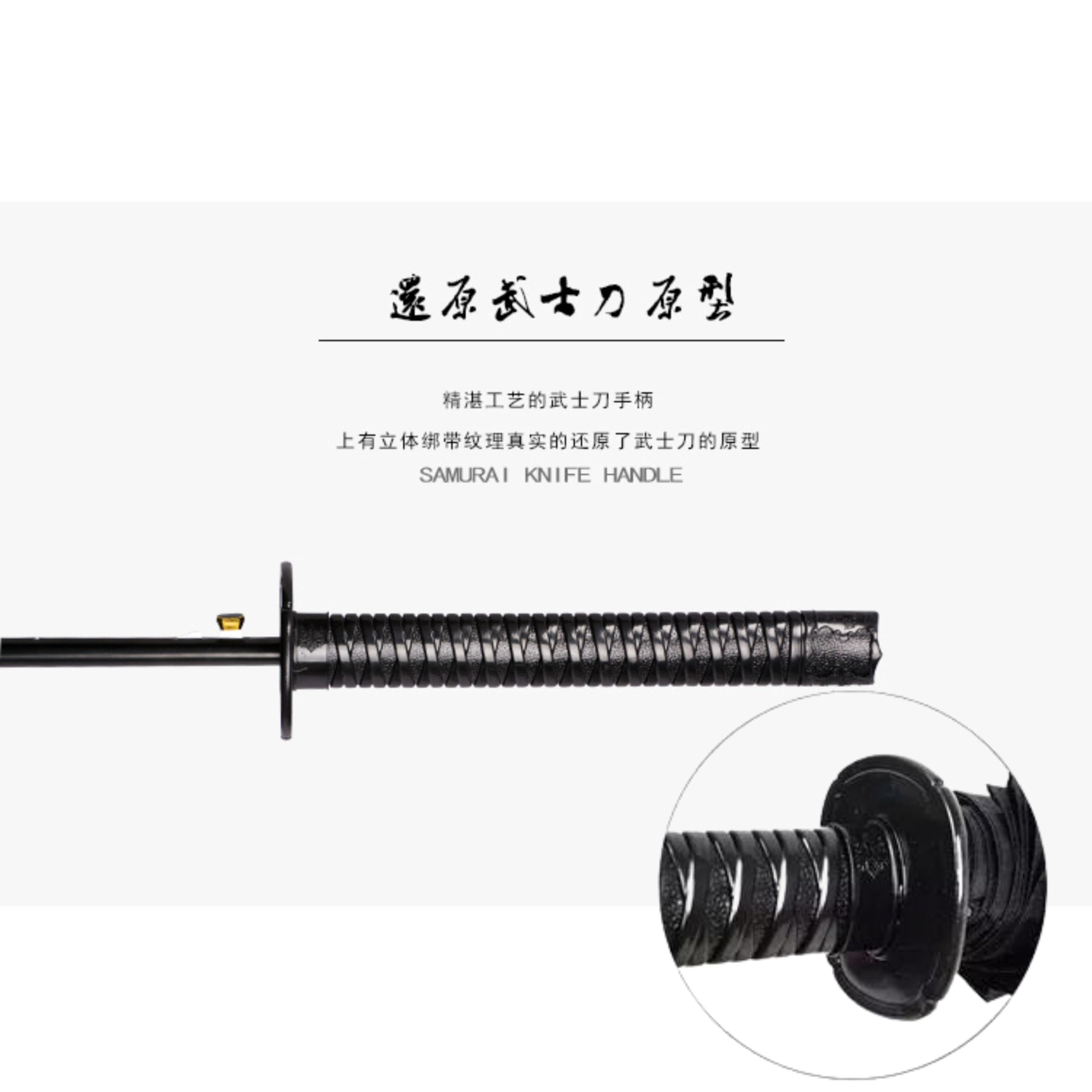 Katana Sword Umbrella - Japanese Samurai Style Windproof Semi-Automatic Umbrella with 24 Ribs - Perfect for Cosplay, Anime Conventions & Unique Birthday Gifts