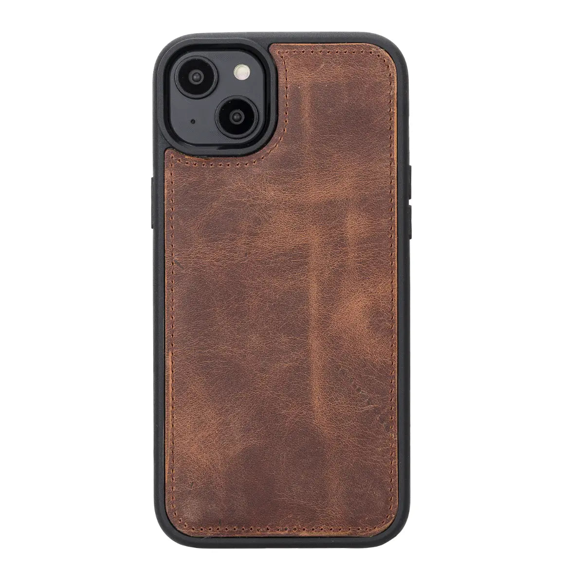 Vintage Brown Distressed Leather Wallet Case for iPhone 14 Plus - Slim Protective Cover with Card Slots | Perfect for Everyday Use, Travel & Business (iPhone 14 Plus)