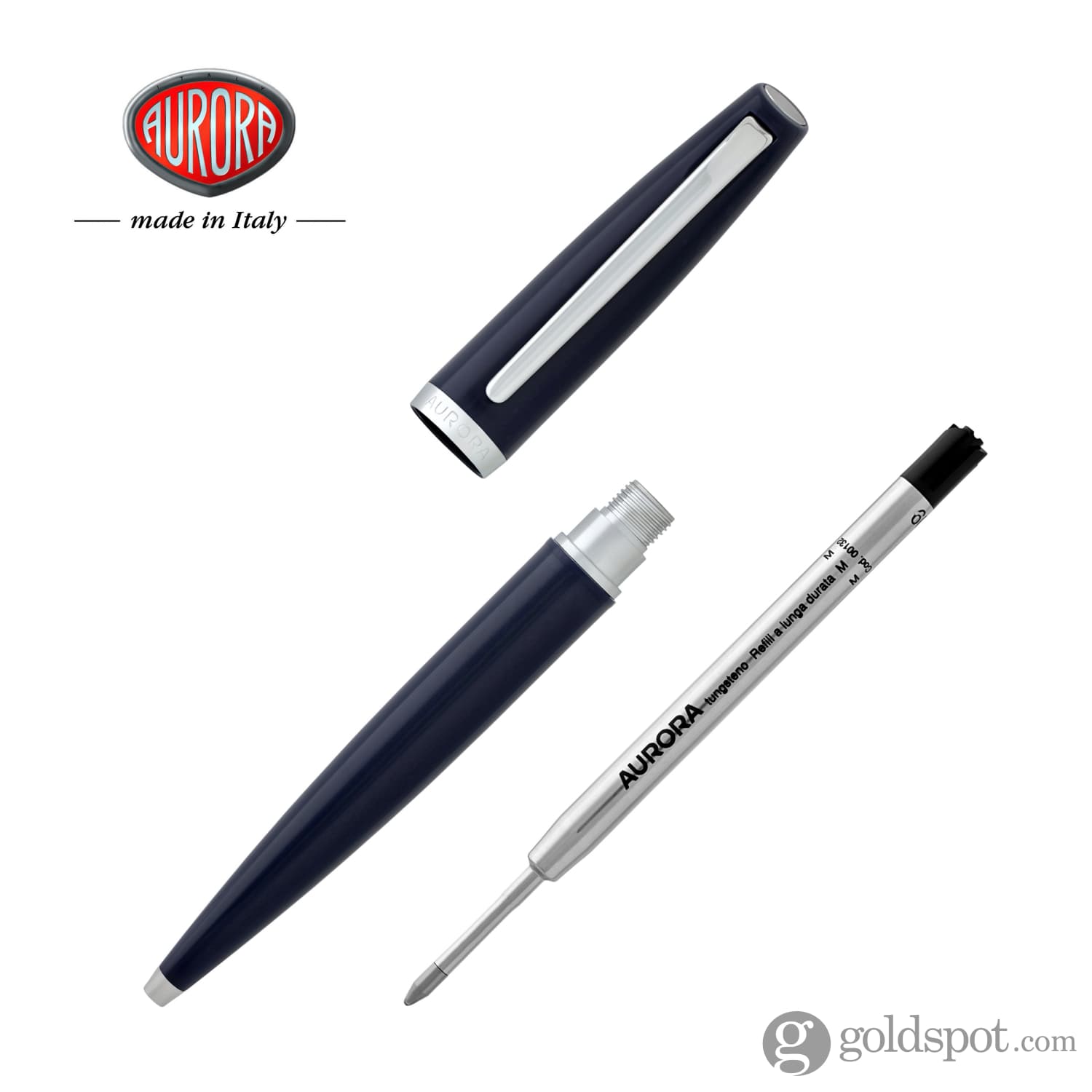 Premium Aurora Style Resin Ballpoint Pen - Elegant Blue with Chrome Trim for Office, School & Gift Giving | Smooth Writing Experience