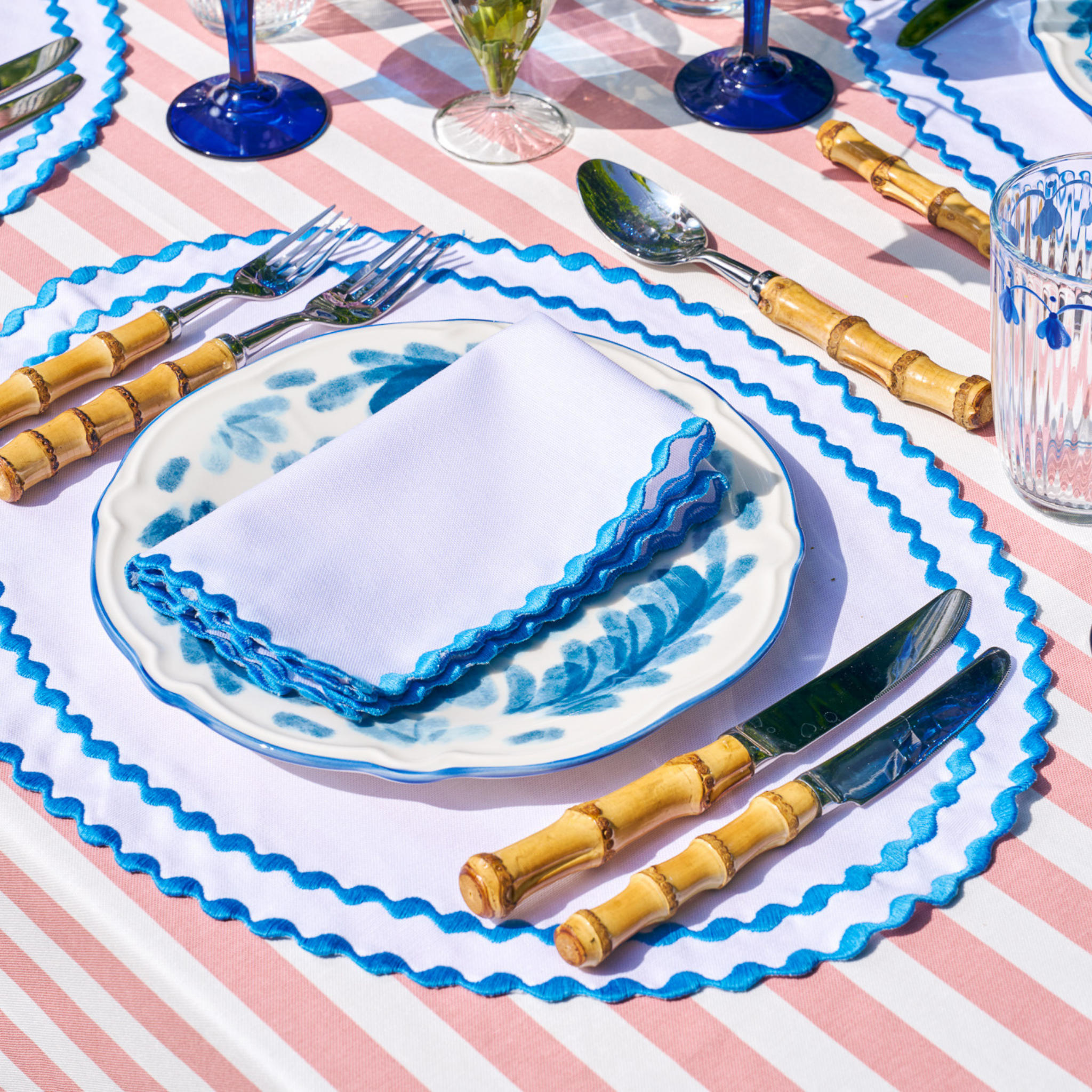 Callie Striped Tablecloth - Waterproof & Wrinkle-Free Rectangular Table Cover for Dining, Parties, and Outdoor Events - Perfect for Weddings, Picnics, and Home Decor (60x84 Inches, Red & White)