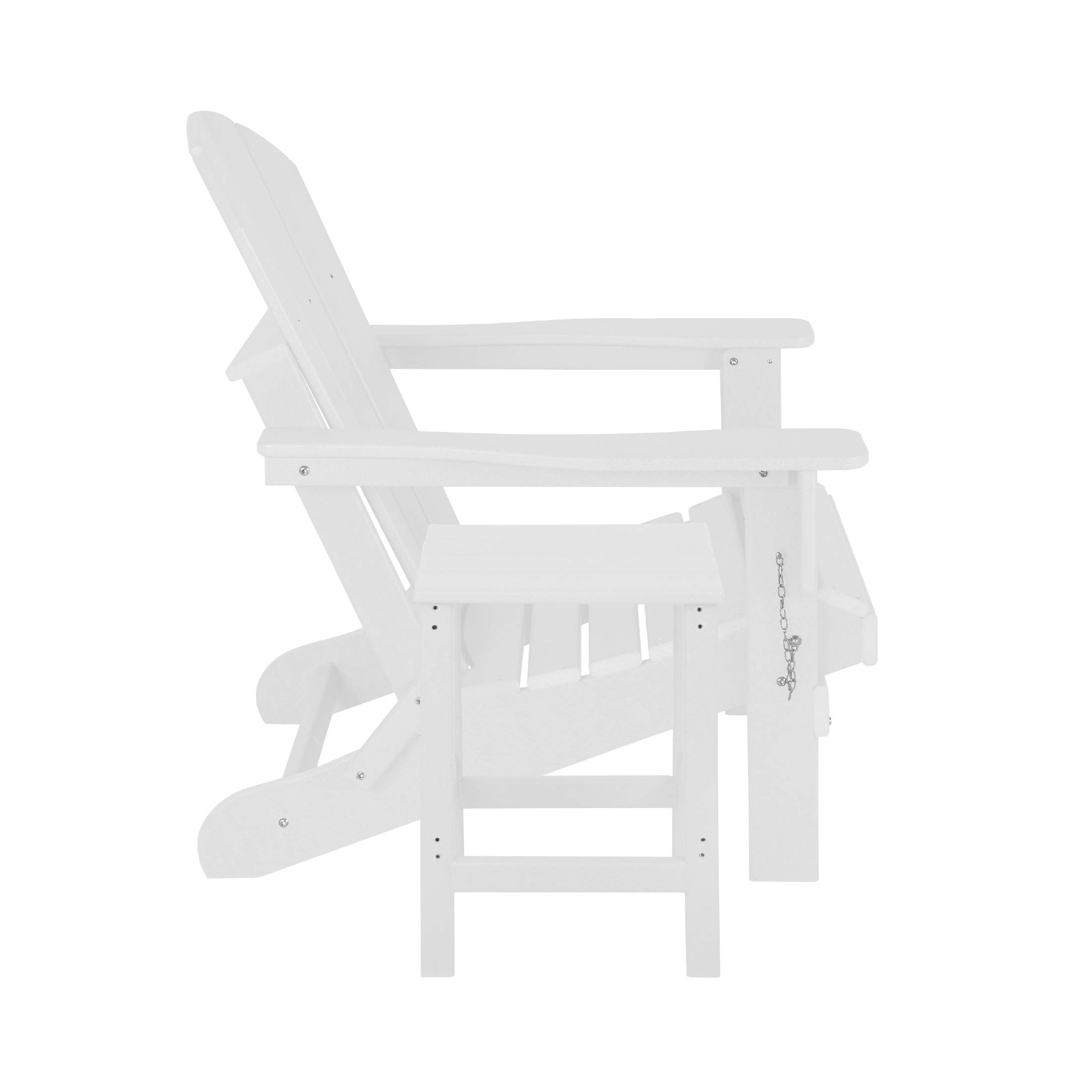 WestinTrends Malibu 2-Piece All-Weather Outdoor Adirondack Chair Set with Side Table - Durable Plastic Patio Furniture for Porch, Deck, Backyard & Garden - Perfect for Relaxing, Sunbathing & Outdoor Entertaining