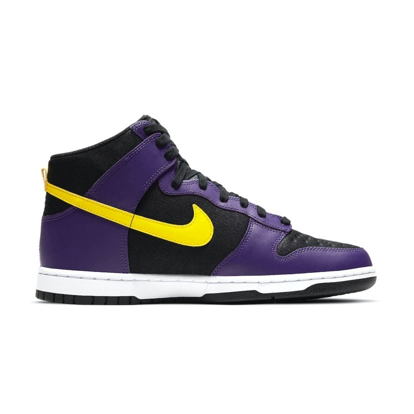Nike Dunk High Lakers Embroidery Basketball Shoes - Purple & Gold Sneakers for Men & Women - Perfect for Streetwear, Casual Wear & Lakers Fans