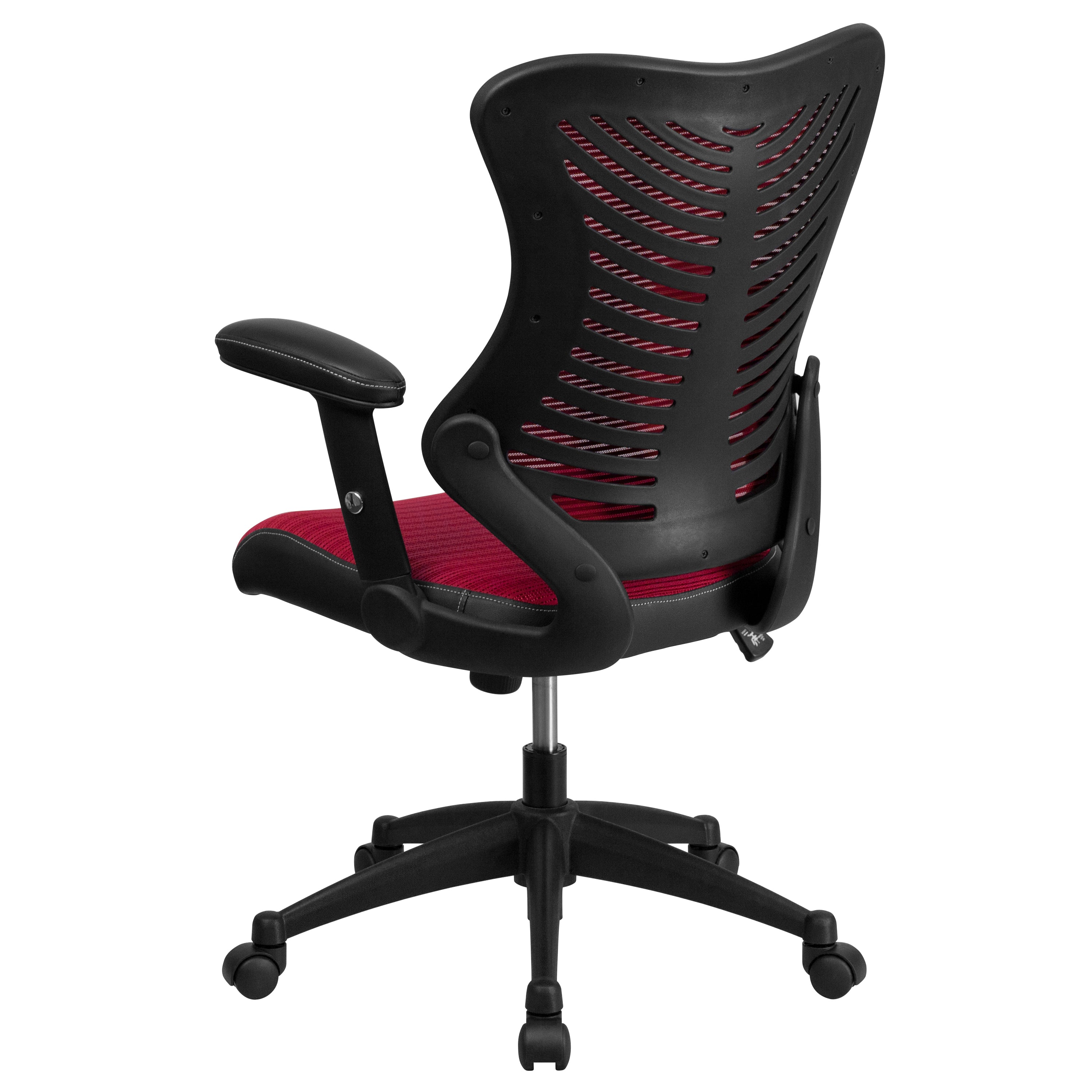 Ergonomic High Back Executive Office Chair with Adjustable Arms - Gray Mesh Swivel Chair for Home & Office Workspace - Perfect for Long Hours of Comfortable Sitting