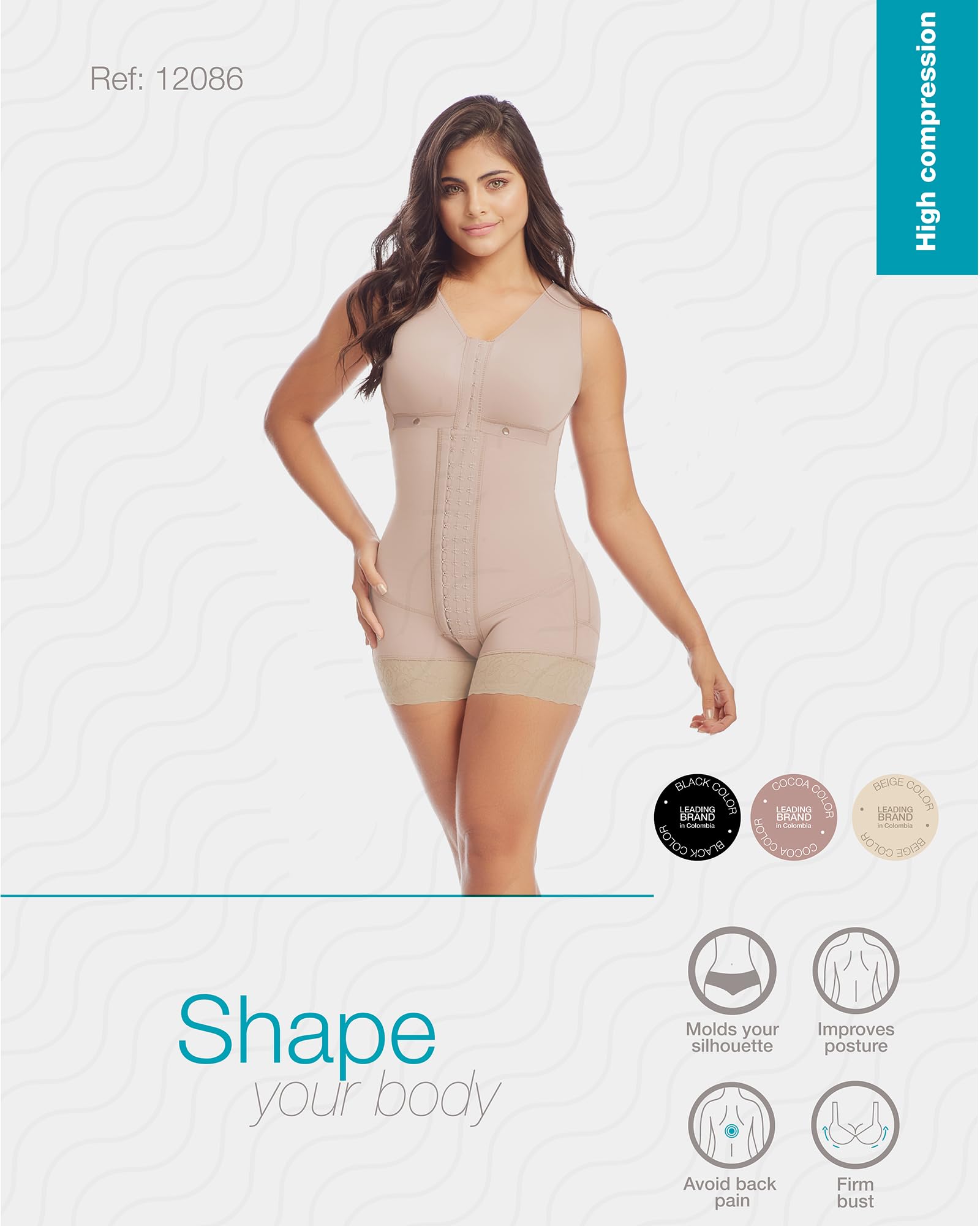 DELIÉ High Compression Shapewear for Women - Tummy Control Waist Trainer, Extra Firm Colombian Fajas Body Shaper, Slimming & Sculpting Underwear for Daily Wear, Workouts & Special Occasions