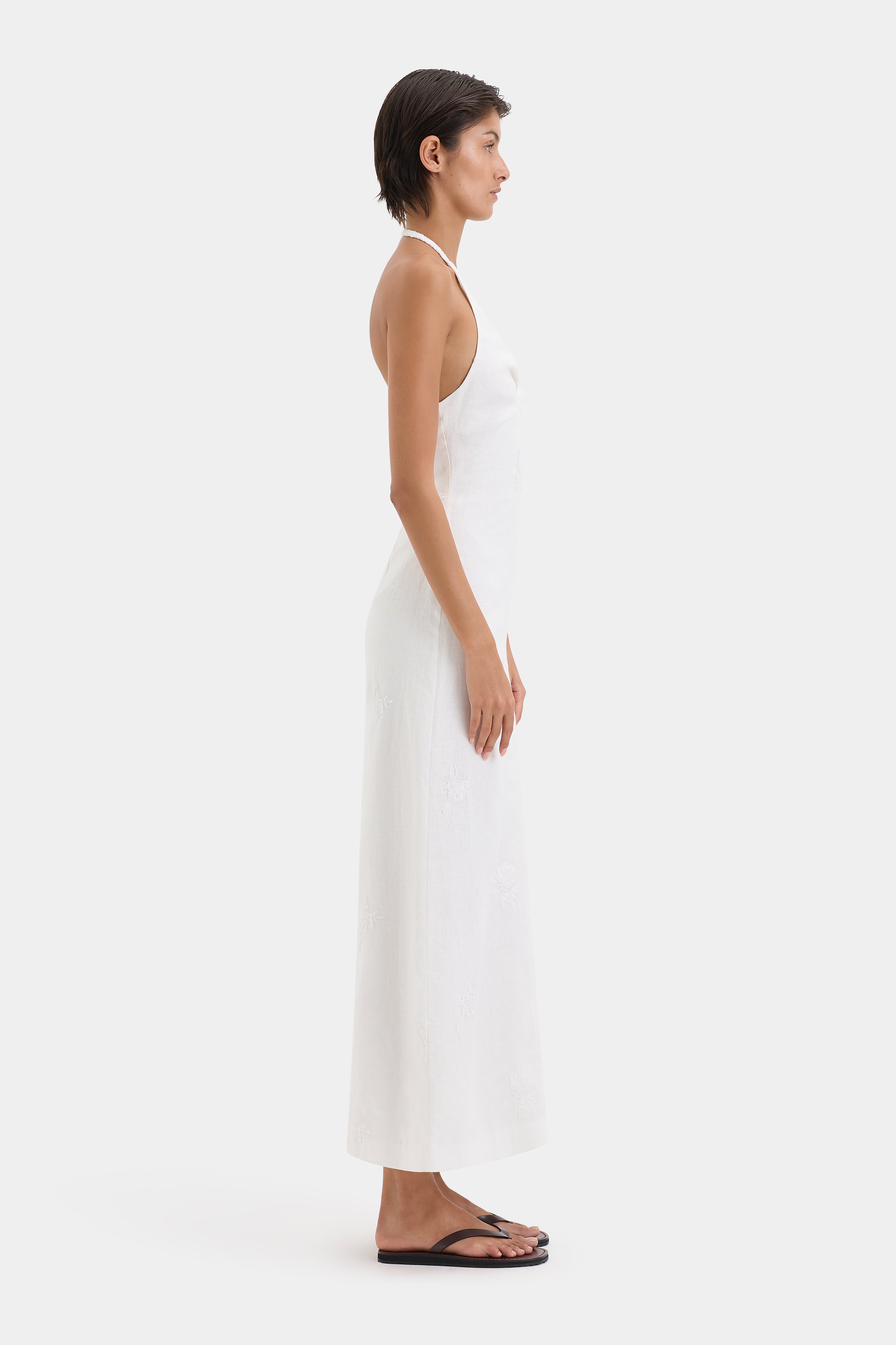 Alessandra Women's Midi Dress - Elegant Flowy Summer Dress for Casual Outings, Parties & Beach Vacations