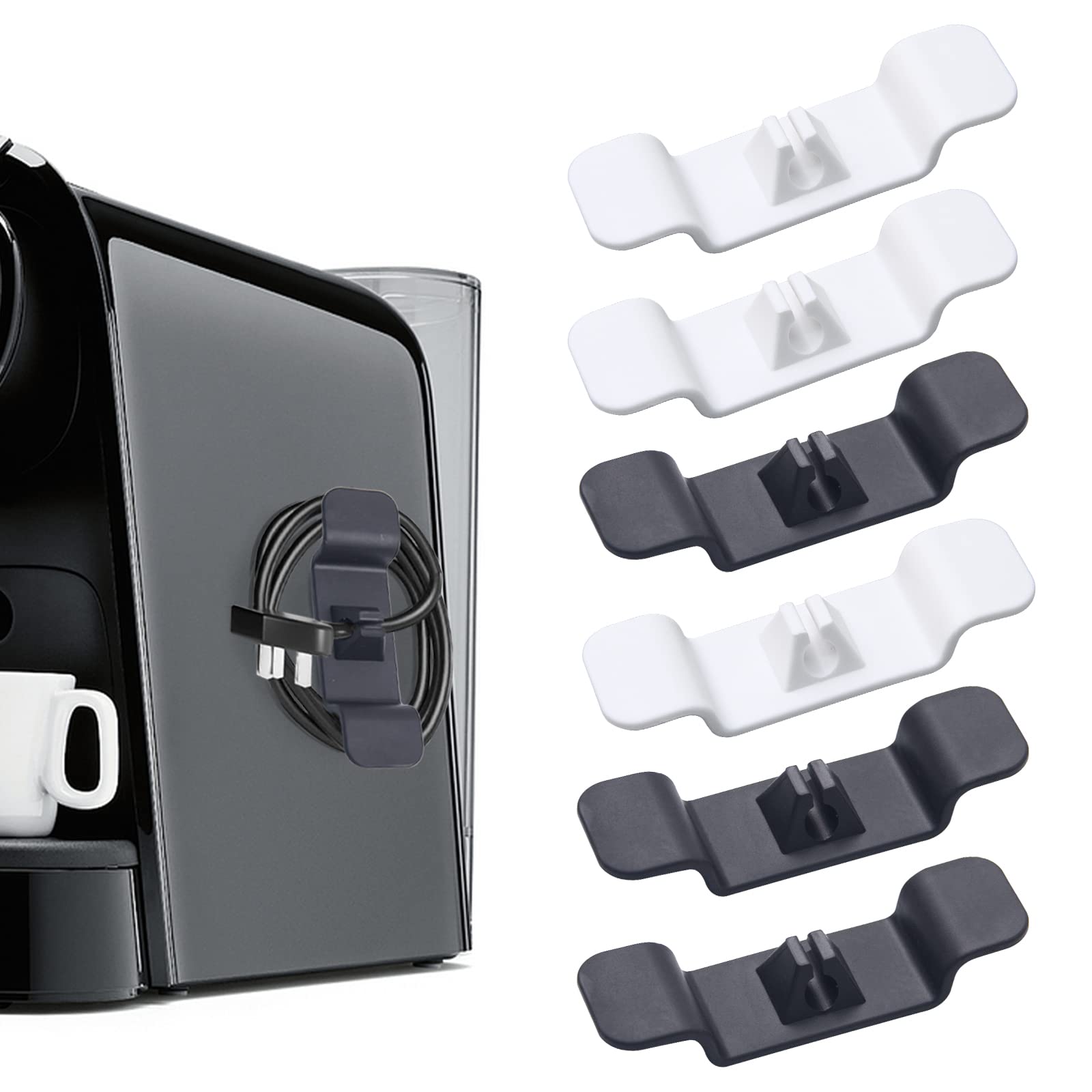 6 Pack Cord Organizer for Kitchen Appliances - Stick On Cord Winder & Wrapper for Air Fryer, Mixer, Blender | Perfect for Small Appliance Storage & Countertop Organization