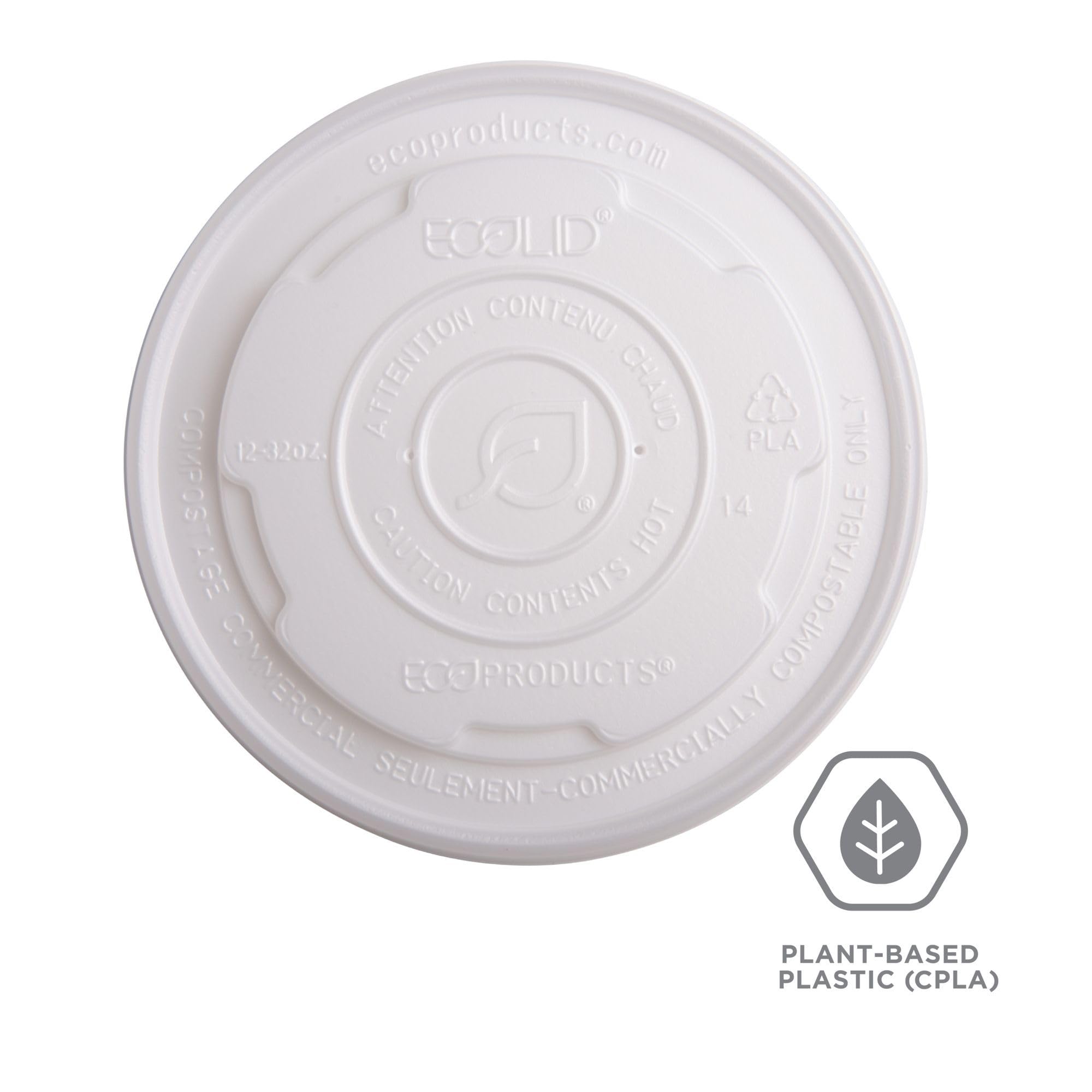 Eco-Friendly Compostable Soup Container Lids - 500 Count Case for 12-32oz Containers | CPLA Plant-Based Biodegradable Plastic | Heat & Cold Resistant | Clear Design for Food Visibility | Perfect for Restaurants, Catering & Takeout Services