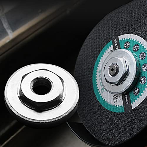 2Pcs M14 Thread Angle Grinder Flange Nut Set - 14mm Spindle Thread Replacement Parts for Power Tools - Perfect for Metal Cutting, Grinding & DIY Projects